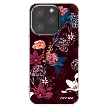 Picasee husă transparentă din silicon pentru Apple iPhone 15 Pro - Dark Meadow