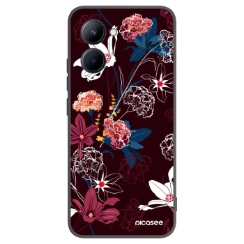 Picasee husă neagră din silicon pentru Realme C33 (2023) - Dark Meadow