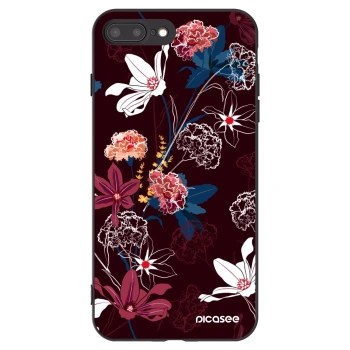 Picasee husă neagră din silicon pentru Apple iPhone 7 Plus - Dark Meadow