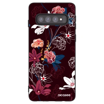 Picasee husă neagră din silicon pentru Samsung Galaxy S10 G973 - Dark Meadow