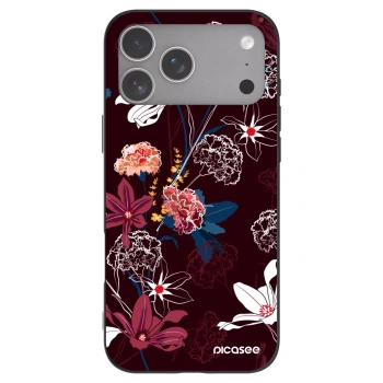 Picasee husă neagră din silicon pentru Apple iPhone 18 Pro Max - Dark Meadow