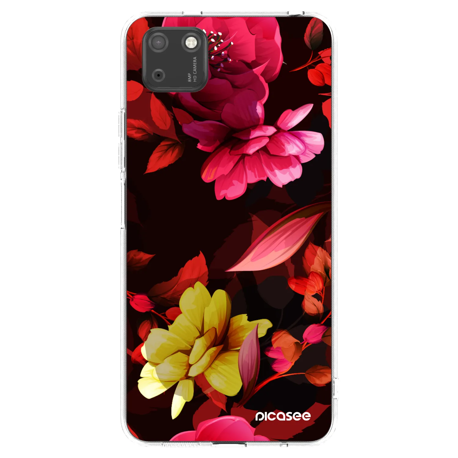 Picasee husă transparentă din silicon pentru Huawei Y5P - Dark Peonny