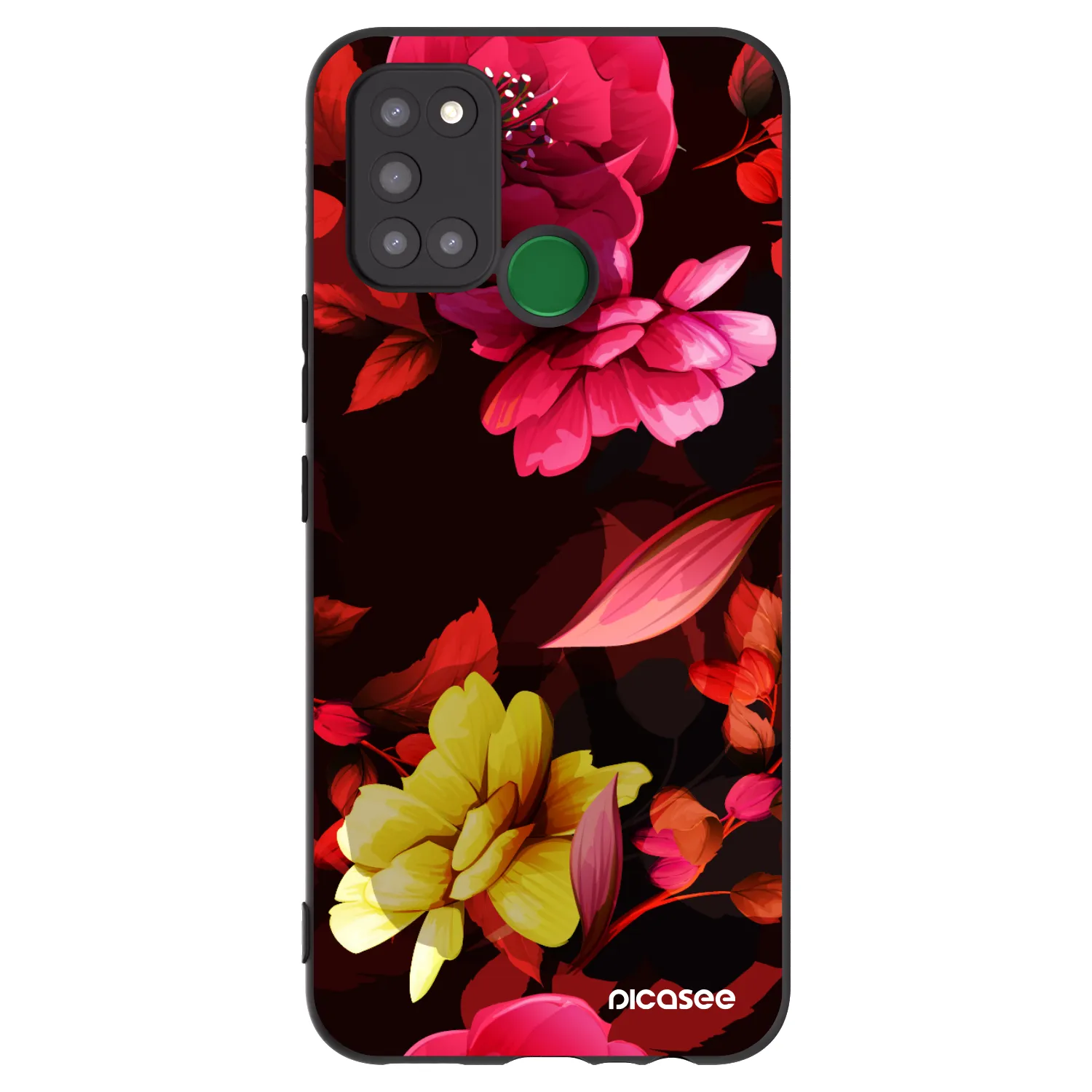 Picasee husă neagră din silicon pentru Realme 7i - Dark Peonny
