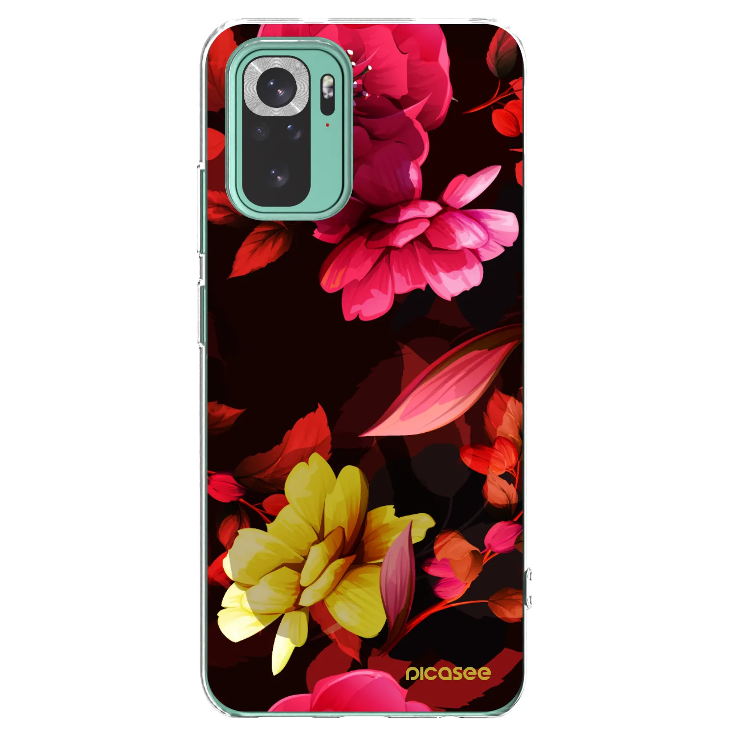 Picasee husă transparentă din silicon pentru Xiaomi Redmi Note 10 Pro - Dark Peonny