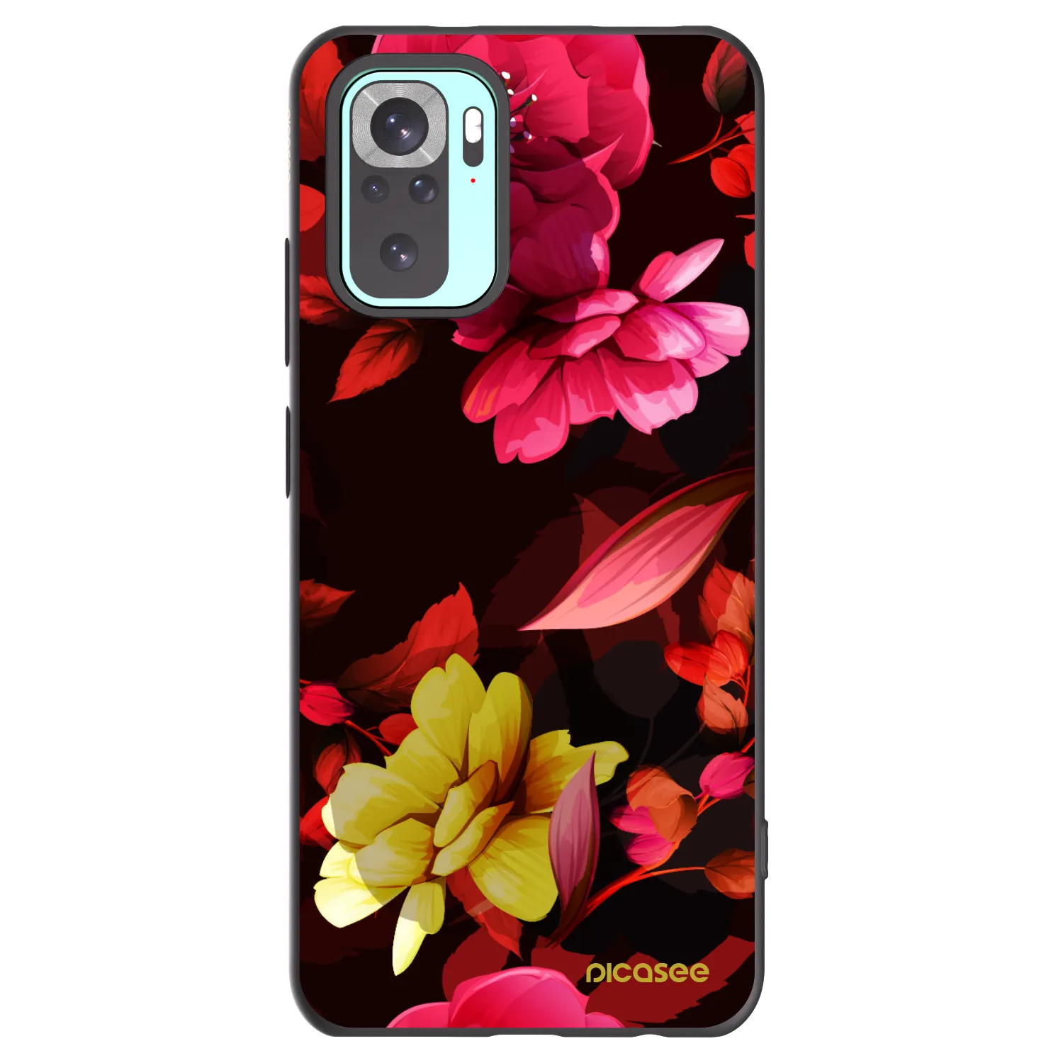 Picasee husă neagră din silicon pentru Xiaomi Redmi Note 10 Pro - Dark Peonny