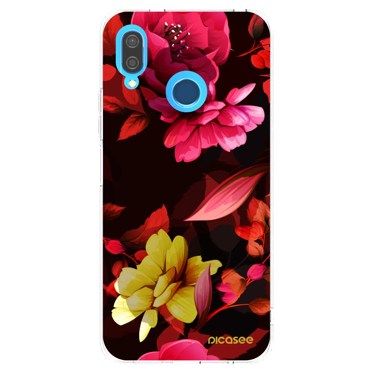 Picasee husă transparentă din silicon pentru Huawei P20 Lite - Dark Peonny