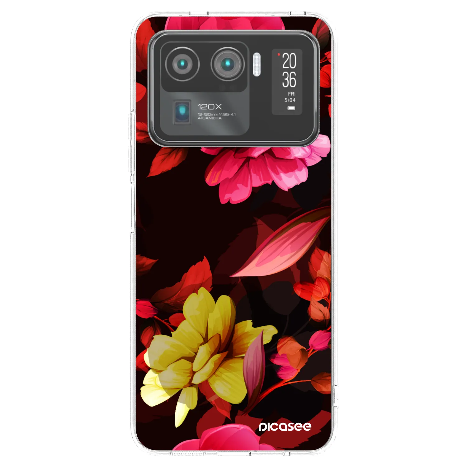 Picasee husă transparentă din silicon pentru Xiaomi Mi 11 Ultra - Dark Peonny