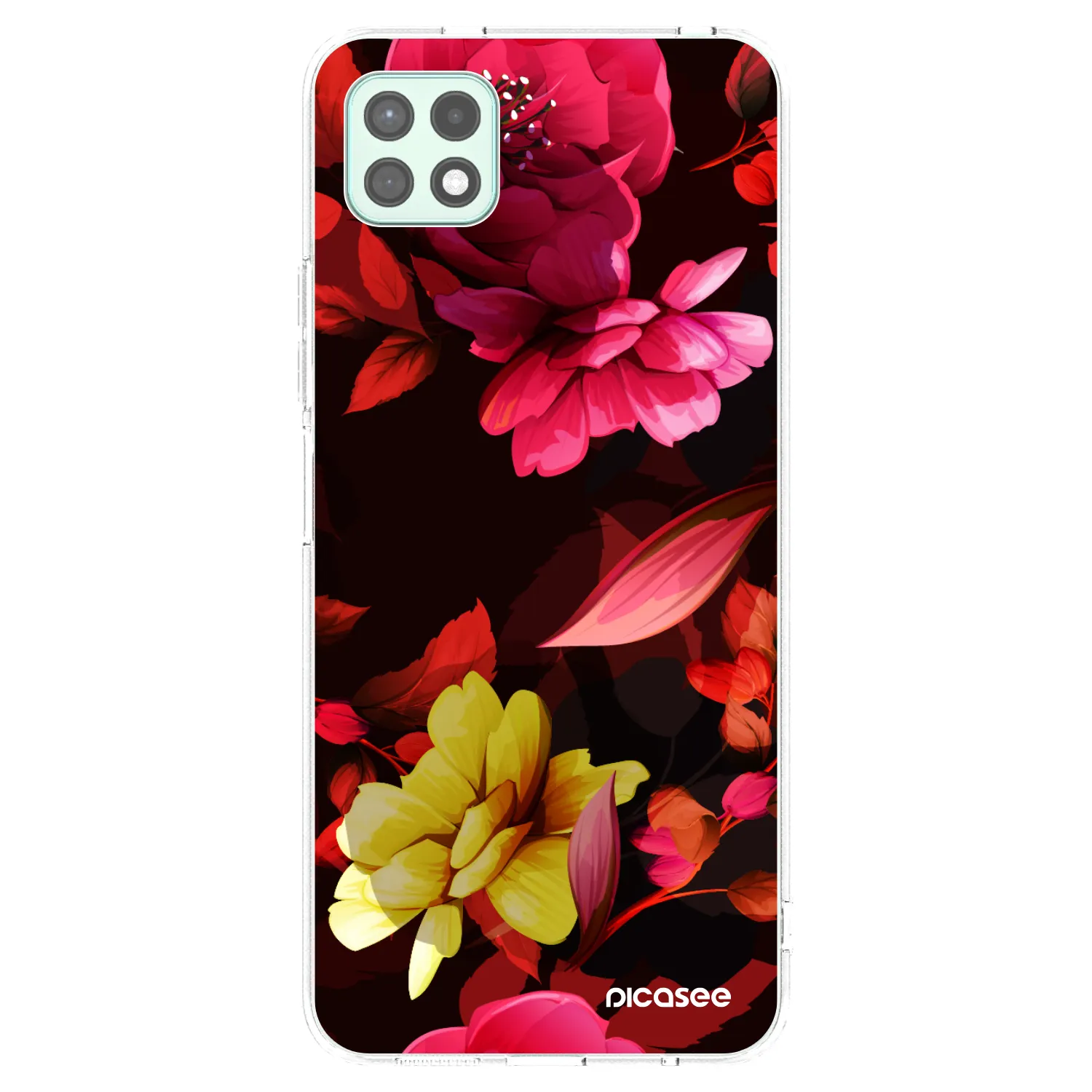 Picasee husă transparentă din silicon pentru Samsung Galaxy A22 A226B 5G - Dark Peonny