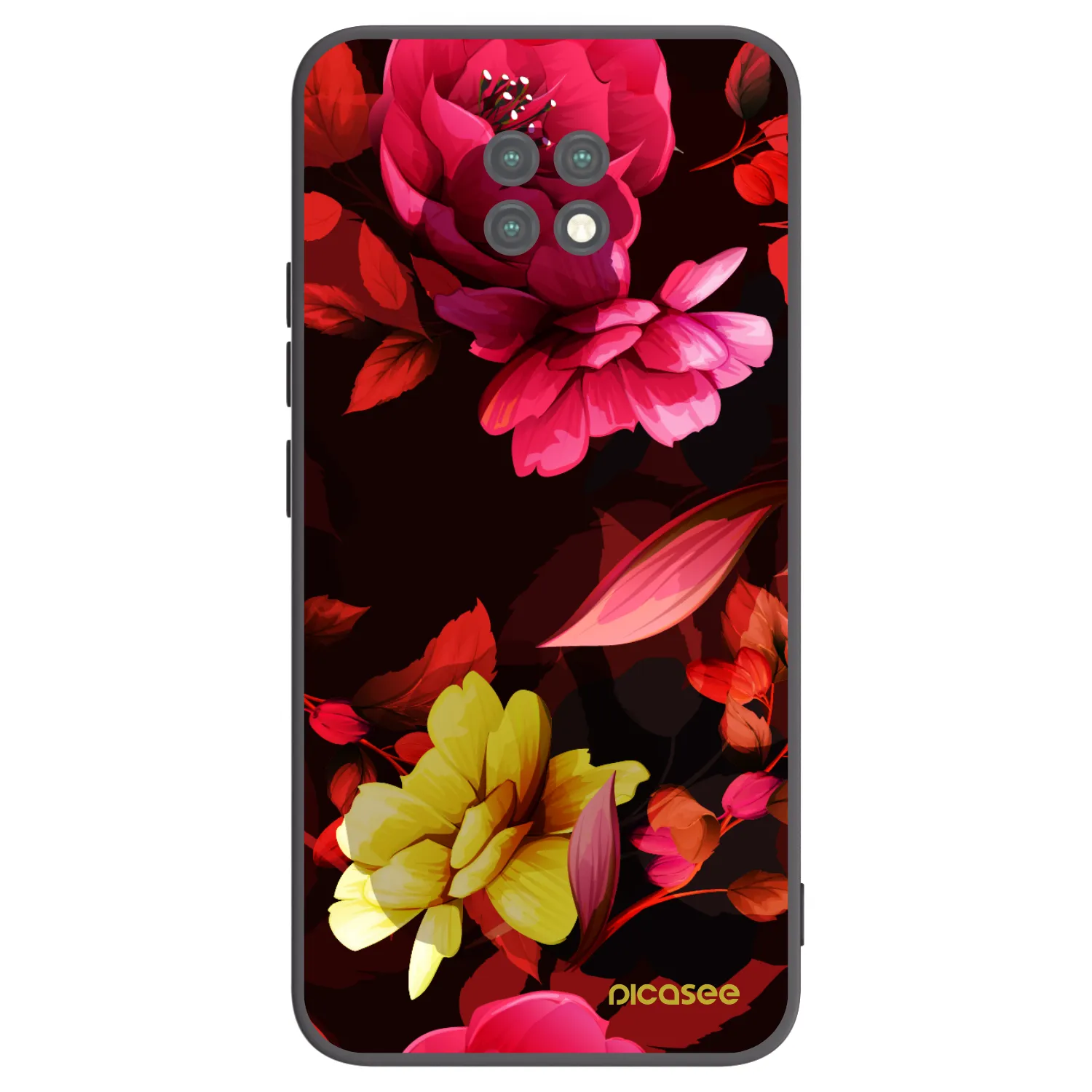 Picasee husă neagră din silicon pentru Xiaomi Redmi Note 9T - Dark Peonny