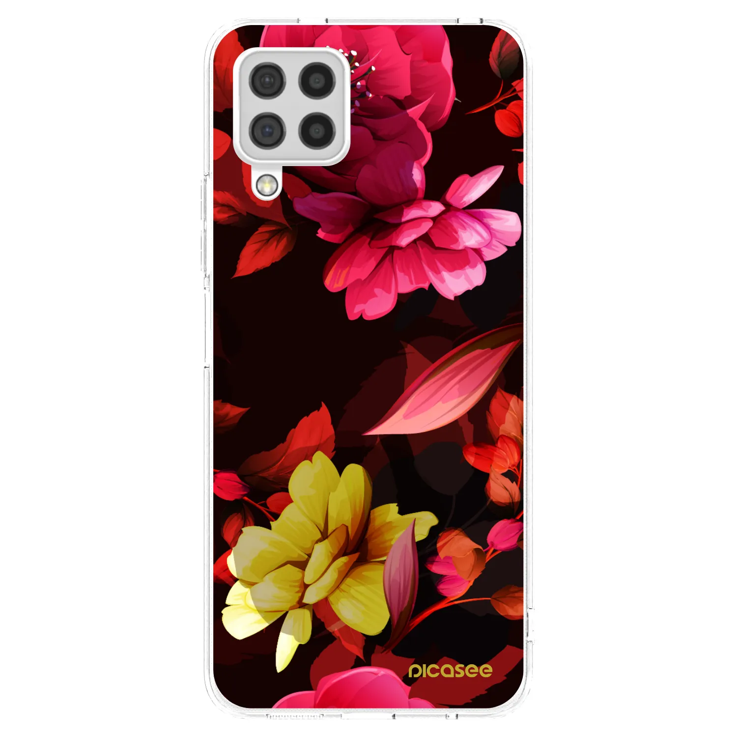 Picasee husă transparentă din silicon pentru Samsung Galaxy A22 A225F 4G - Dark Peonny
