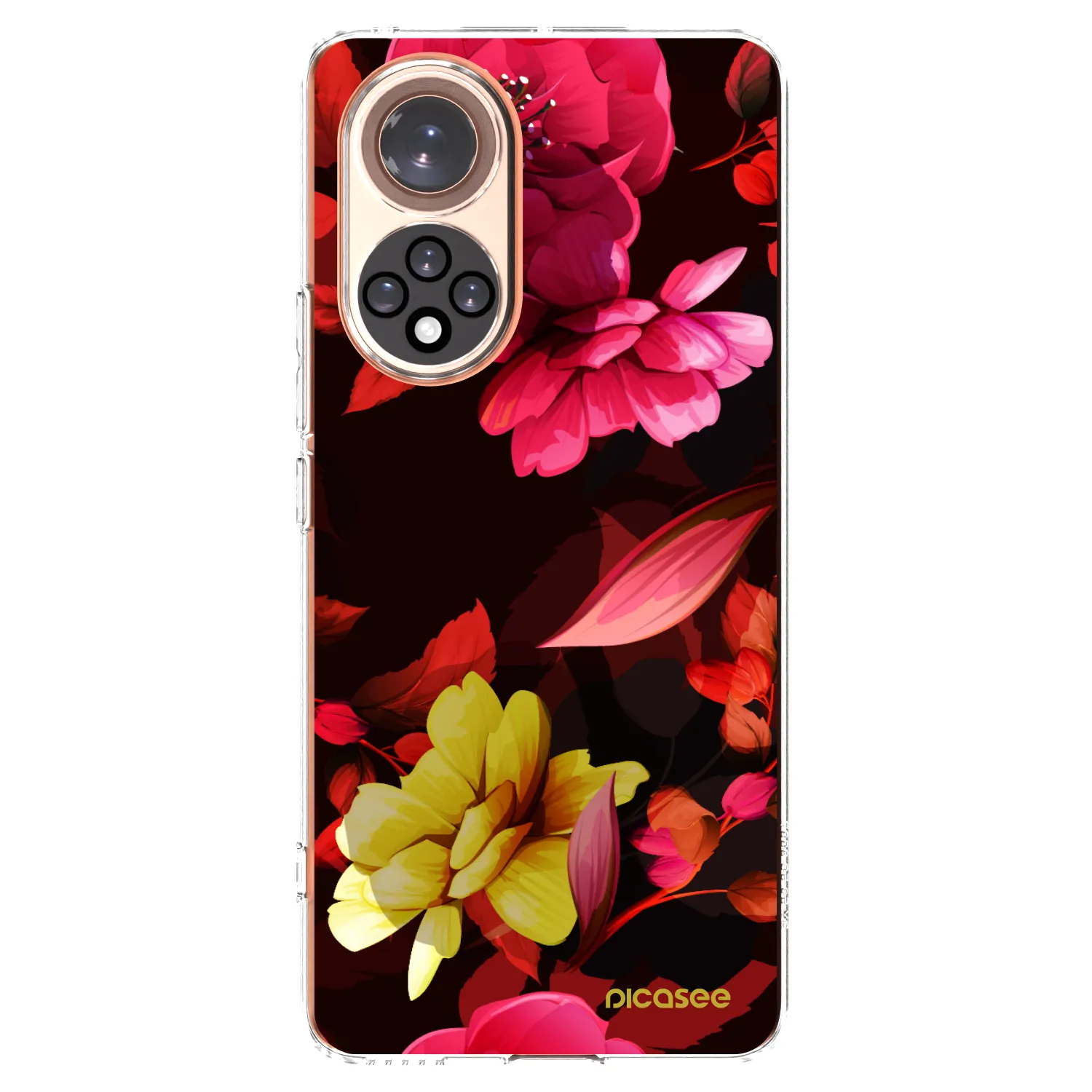 Picasee husă transparentă din silicon pentru Huawei Nova 9 - Dark Peonny