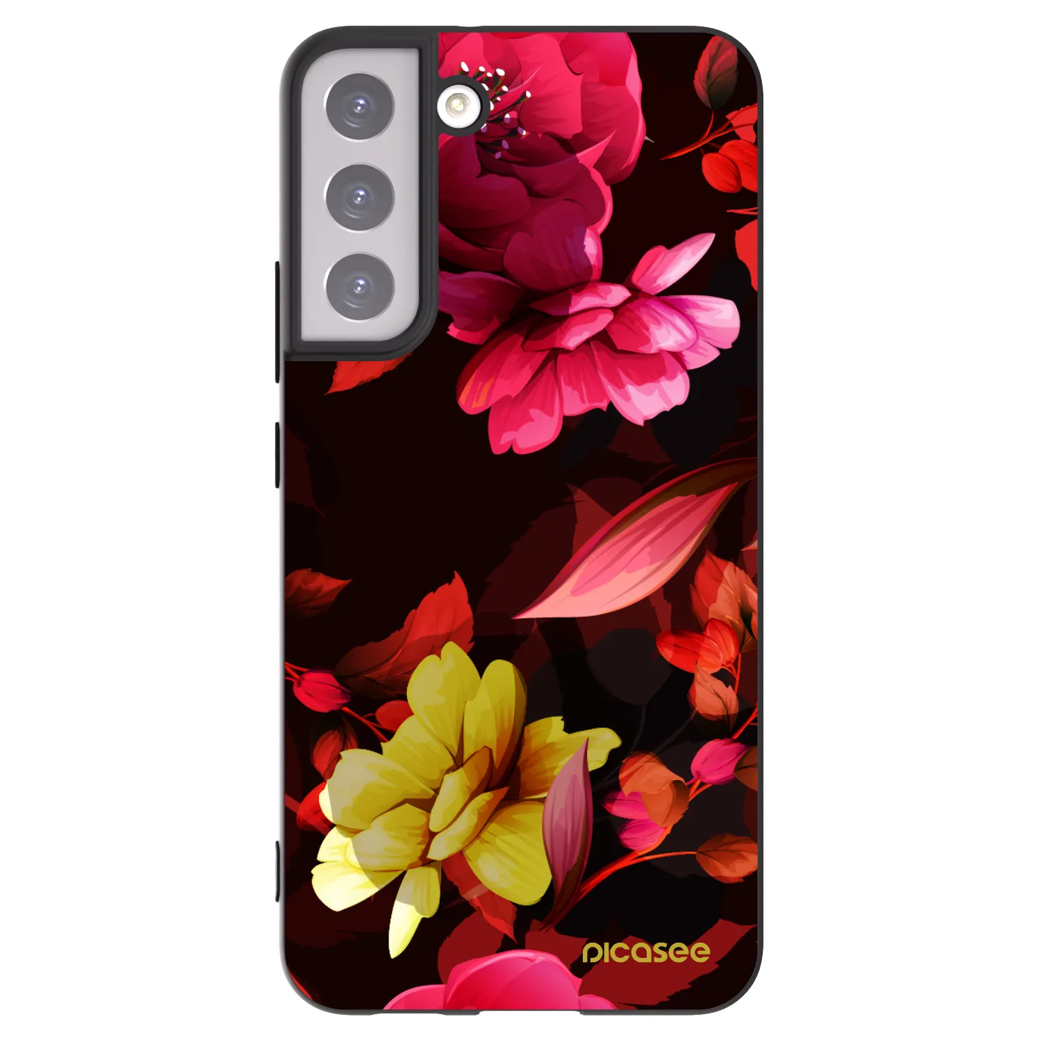 Picasee husă neagră din silicon pentru Samsung Galaxy S22+ 5G - Dark Peonny