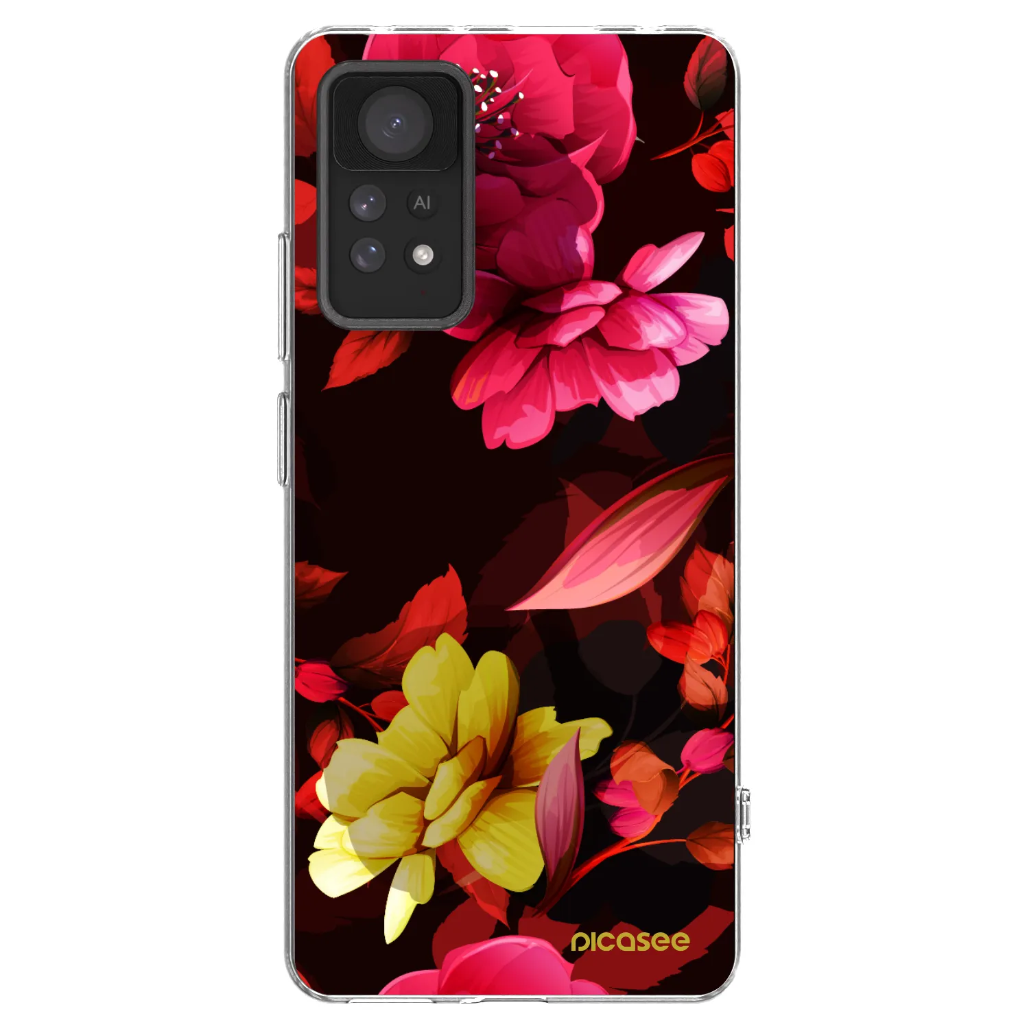 Picasee husă transparentă din silicon pentru Xiaomi Redmi Note 11 Pro 5G - Dark Peonny