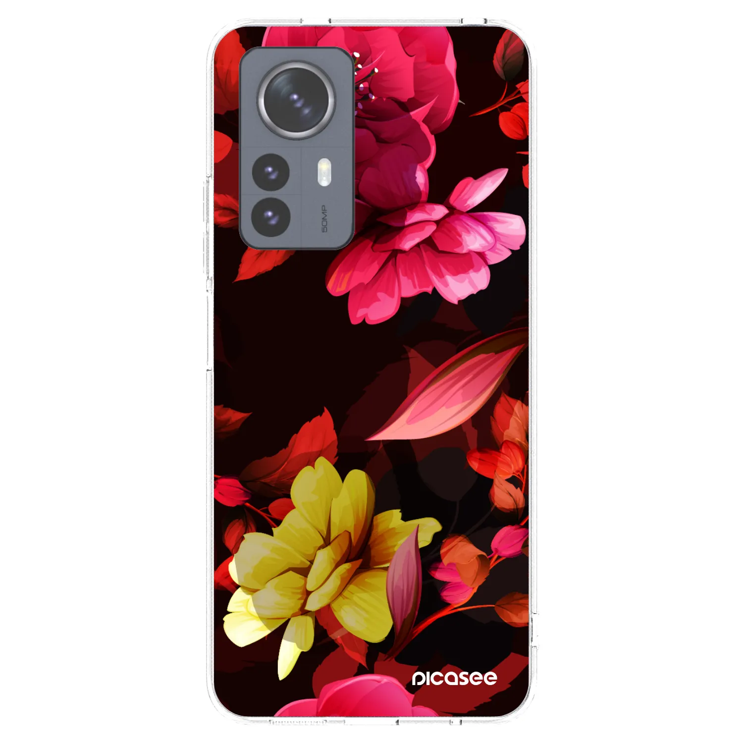 Picasee husă transparentă din silicon pentru Xiaomi 12 Pro - Dark Peonny