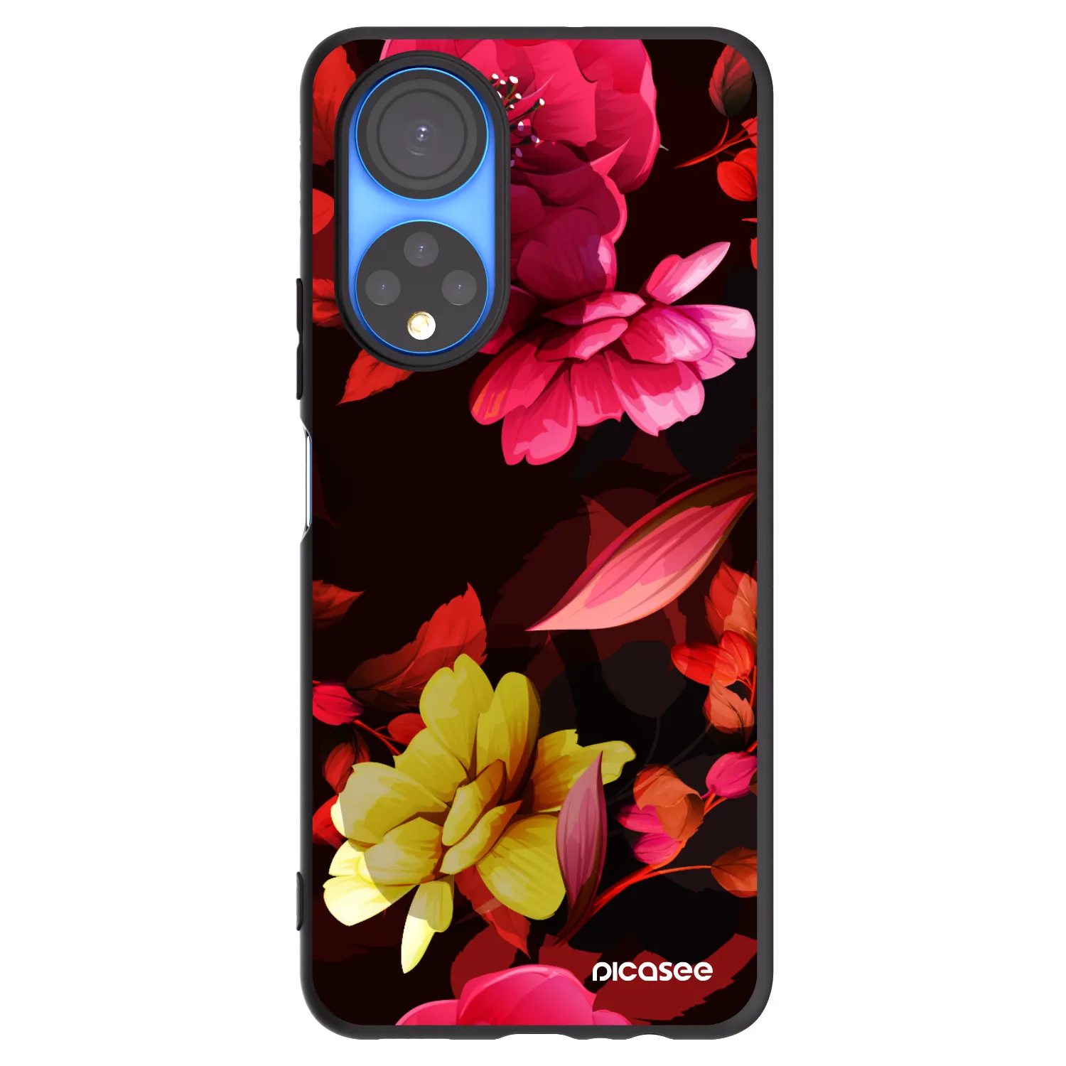 Picasee husă neagră din silicon pentru Honor X7 - Dark Peonny