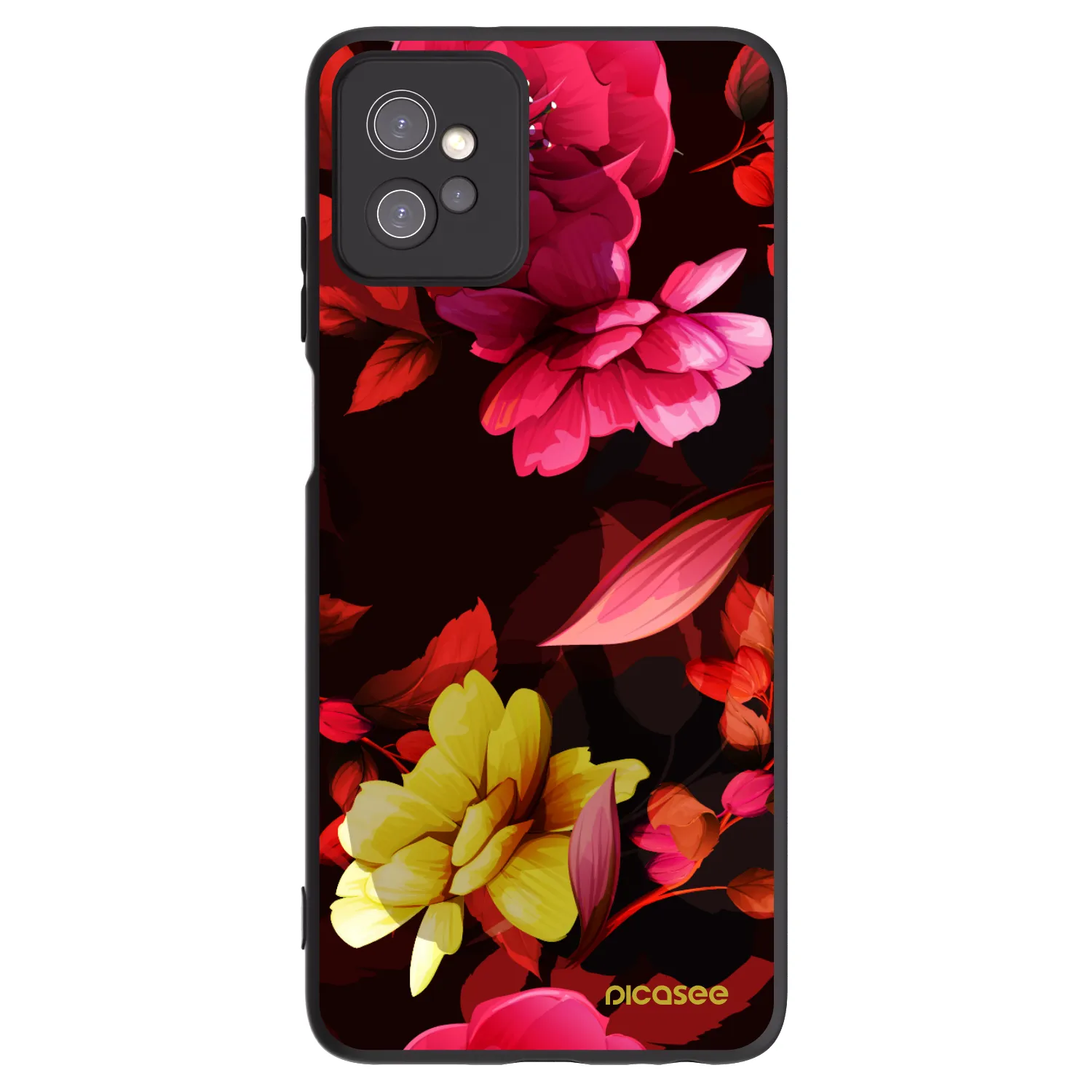 Picasee husă neagră din silicon pentru Motorola Moto G32 - Dark Peonny