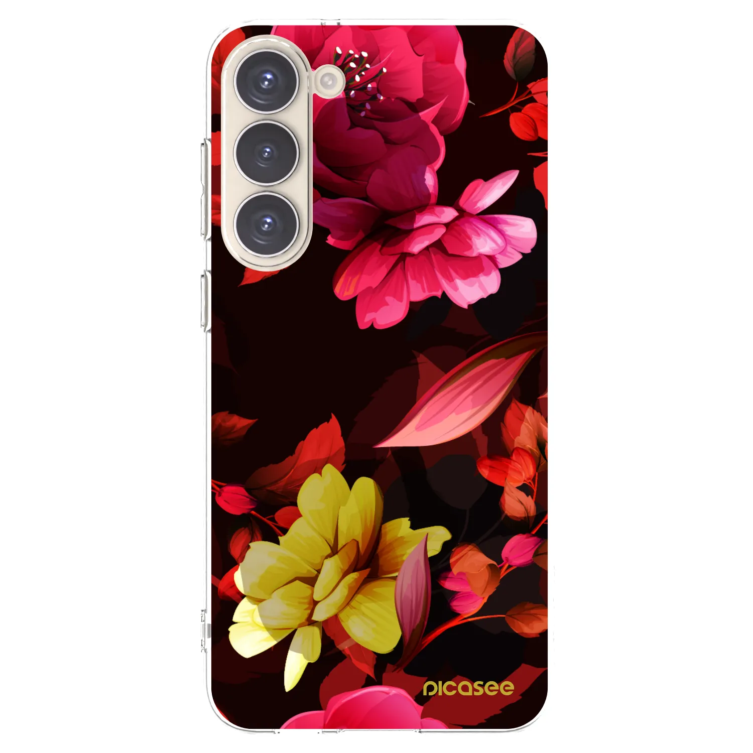 Picasee husă transparentă din silicon pentru Samsung Galaxy S23+ 5G - Dark Peonny