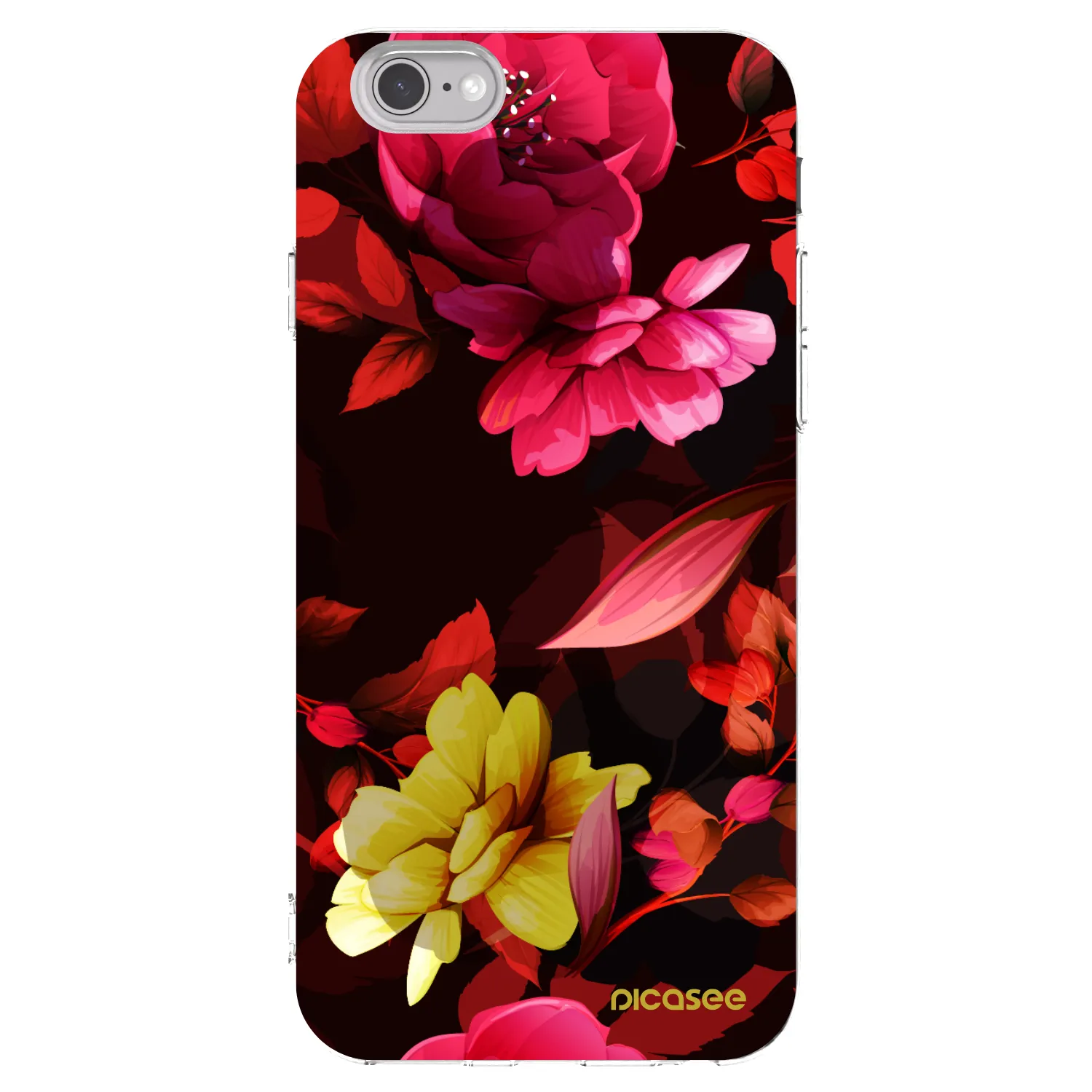 Picasee husă transparentă din silicon pentru Apple iPhone 6/6S - Dark Peonny
