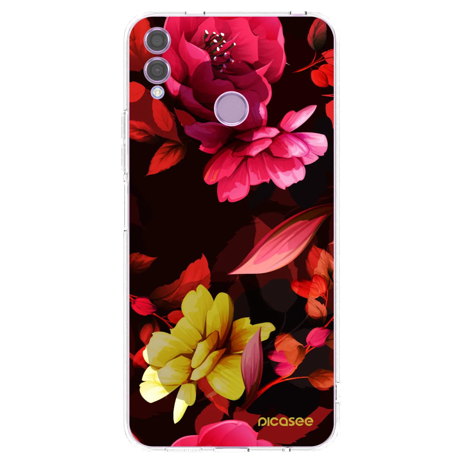 Picasee husă transparentă din silicon pentru Honor 8X - Dark Peonny