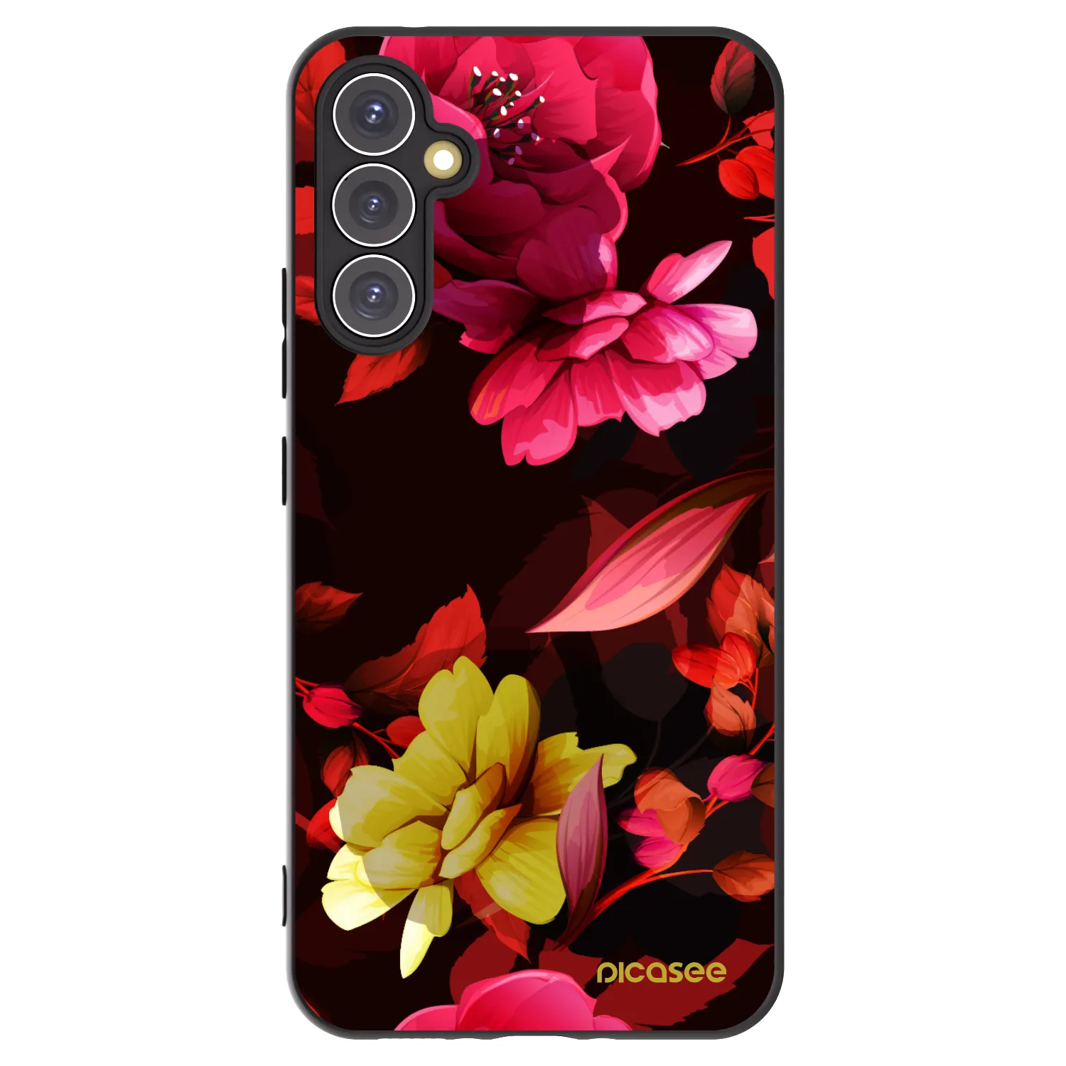 Picasee husă neagră din silicon pentru Samsung Galaxy A34 5G A346B - Dark Peonny