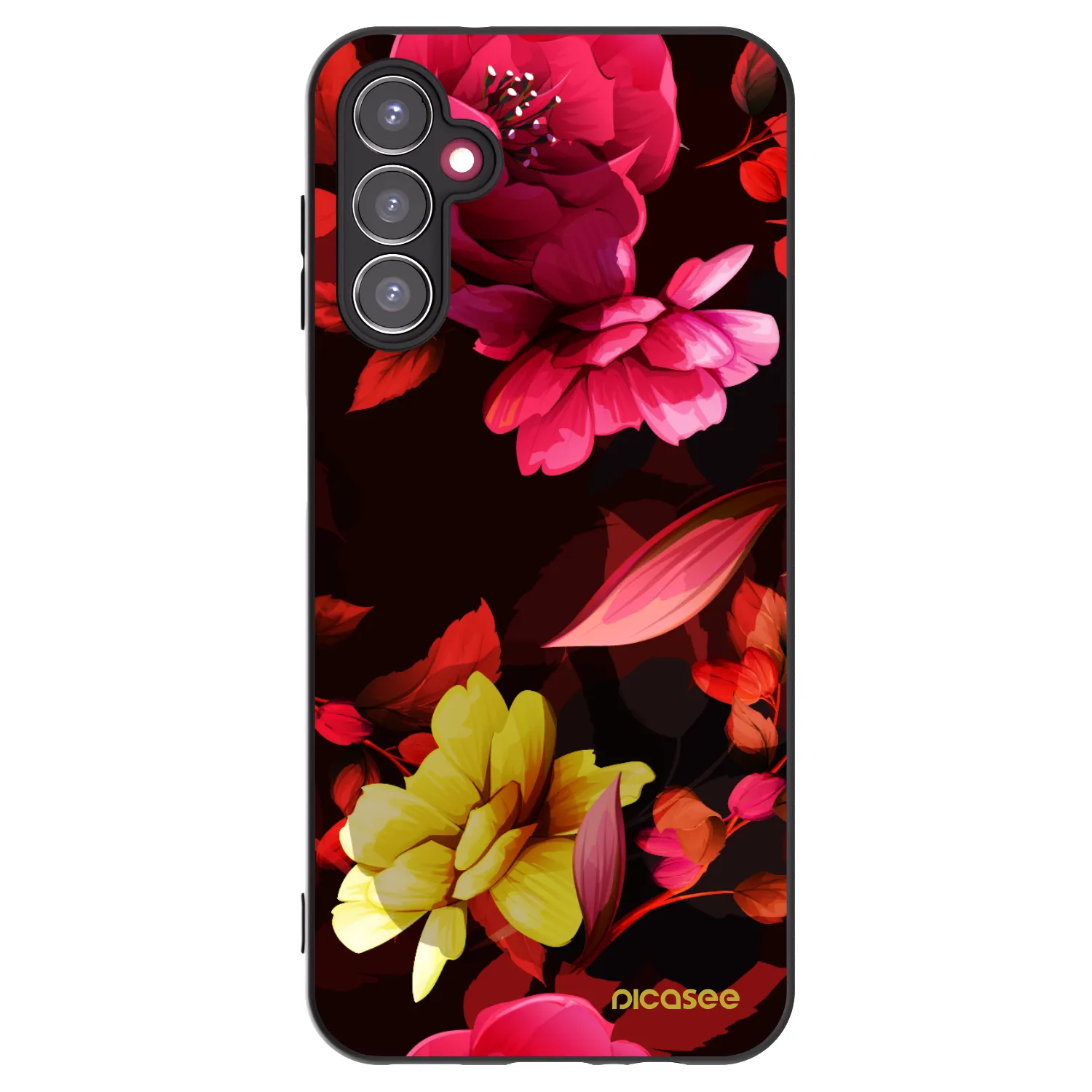 Picasee husă neagră din silicon pentru Samsung Galaxy A14 4G A145R - Dark Peonny