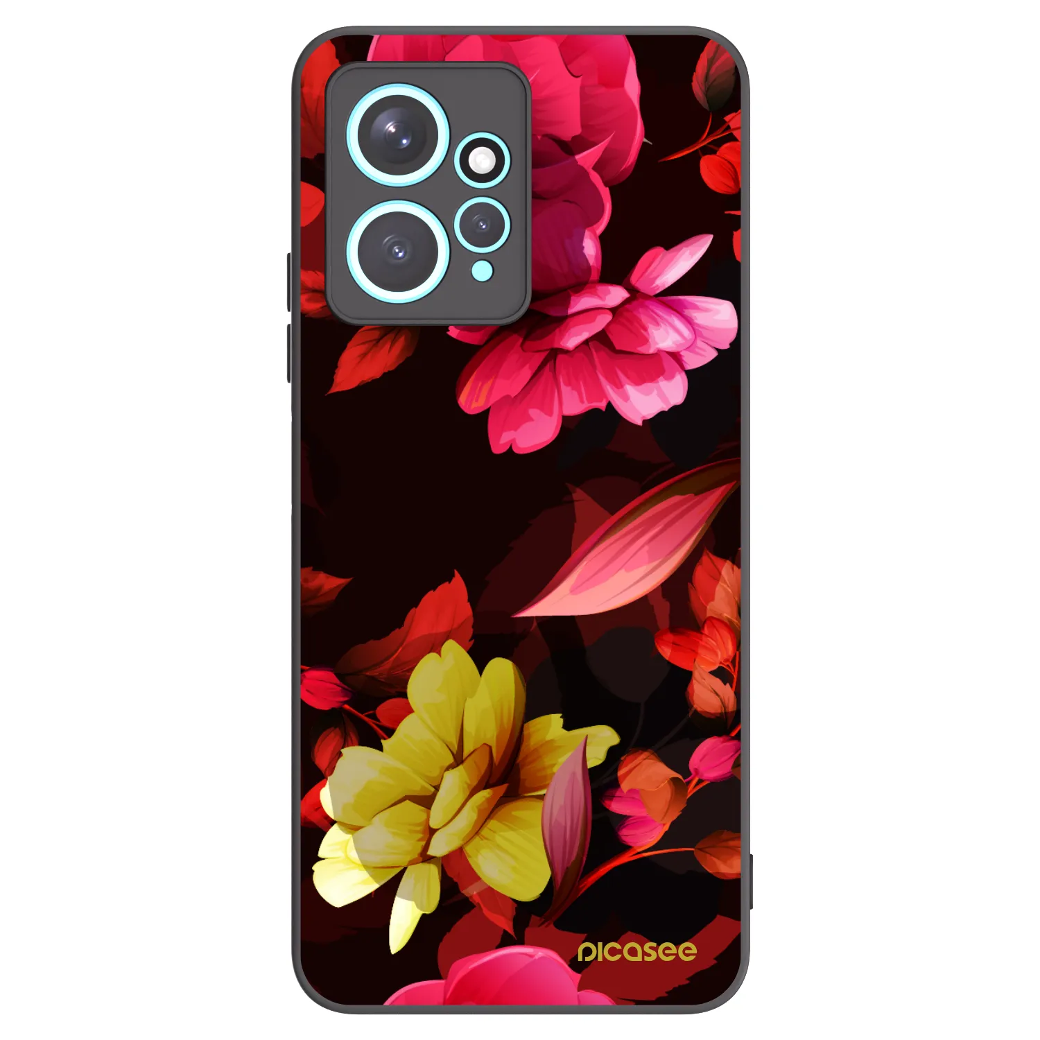 Picasee husă neagră din silicon pentru Xiaomi Redmi Note 12 4G - Dark Peonny