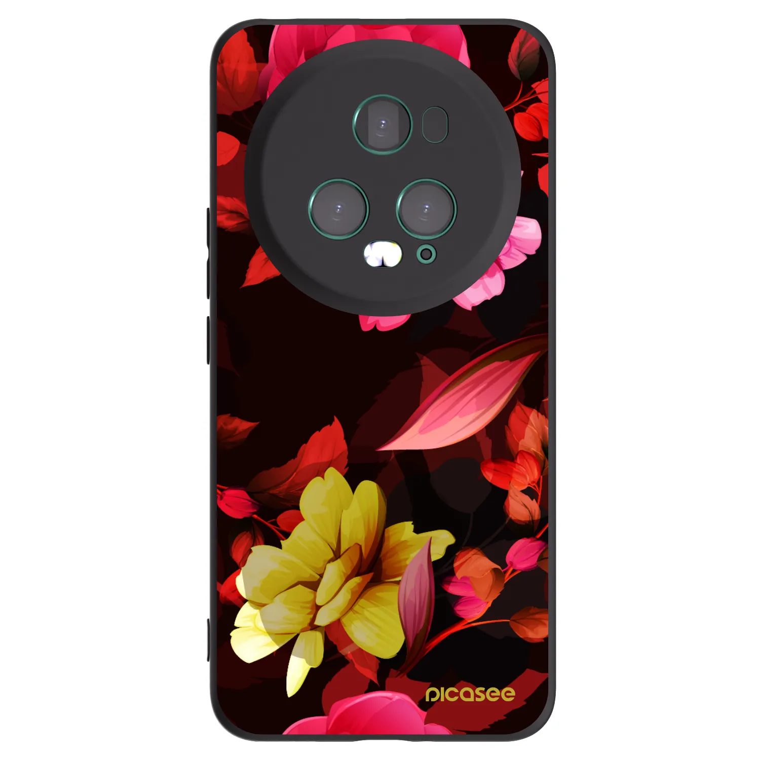 Picasee husă neagră din silicon pentru Honor Magic5 Pro - Dark Peonny