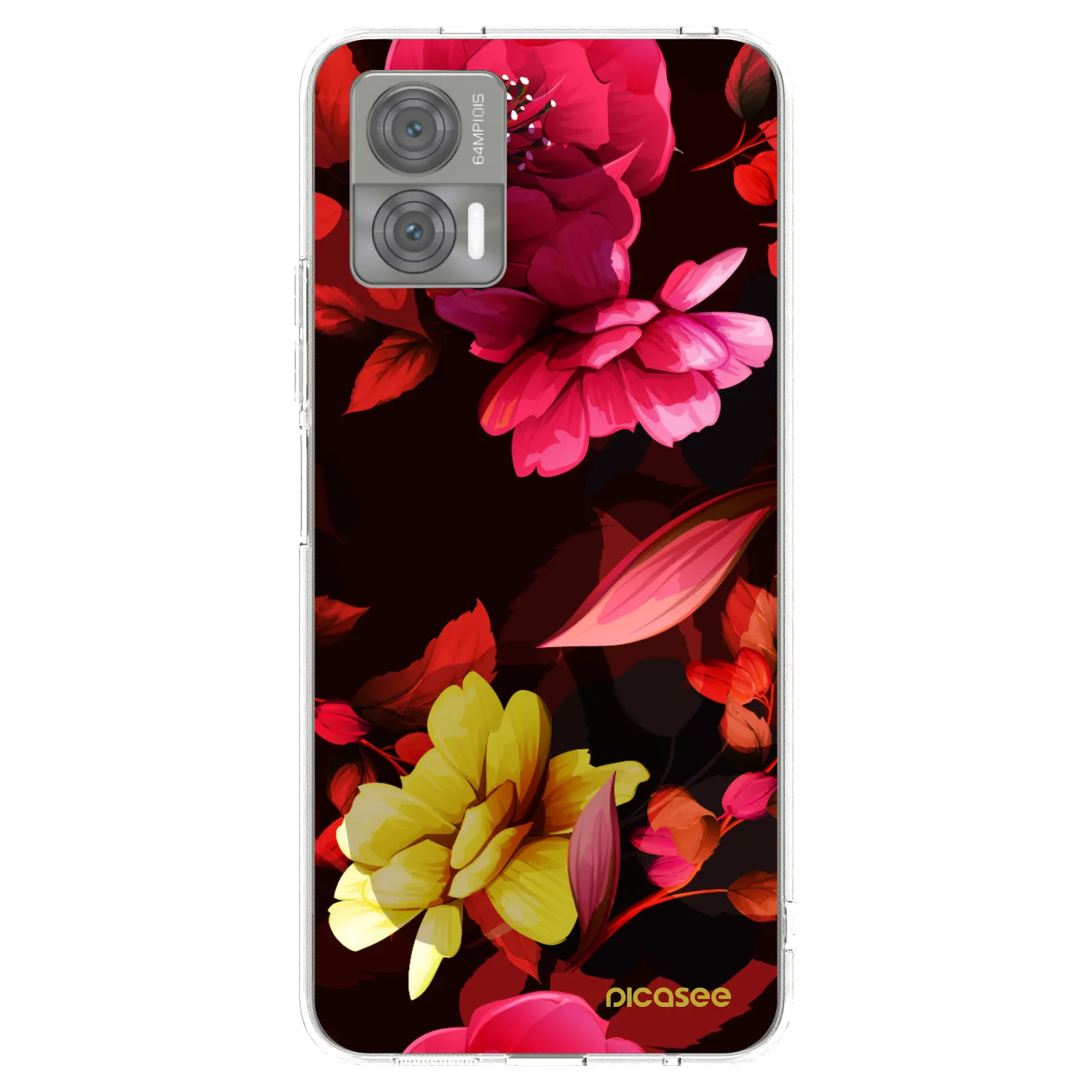 Picasee husă transparentă din silicon pentru Motorola Edge 30 Neo - Dark Peonny
