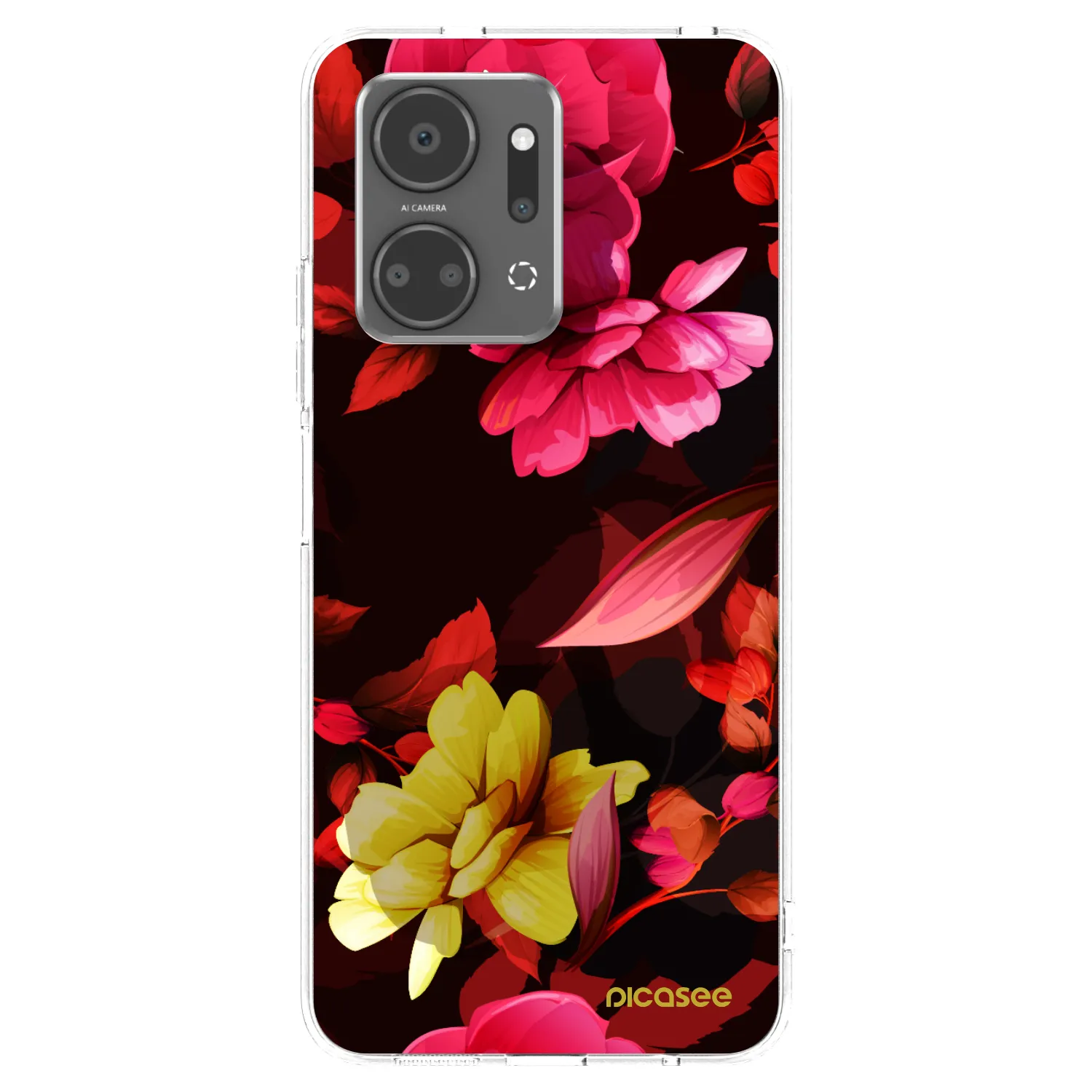 Picasee husă transparentă din silicon pentru Honor X7a - Dark Peonny