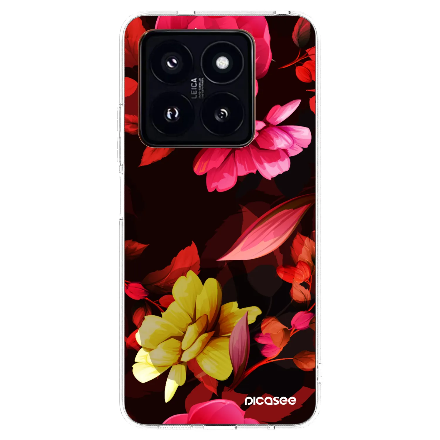 Picasee husă transparentă din silicon pentru Xiaomi 14 Pro - Dark Peonny