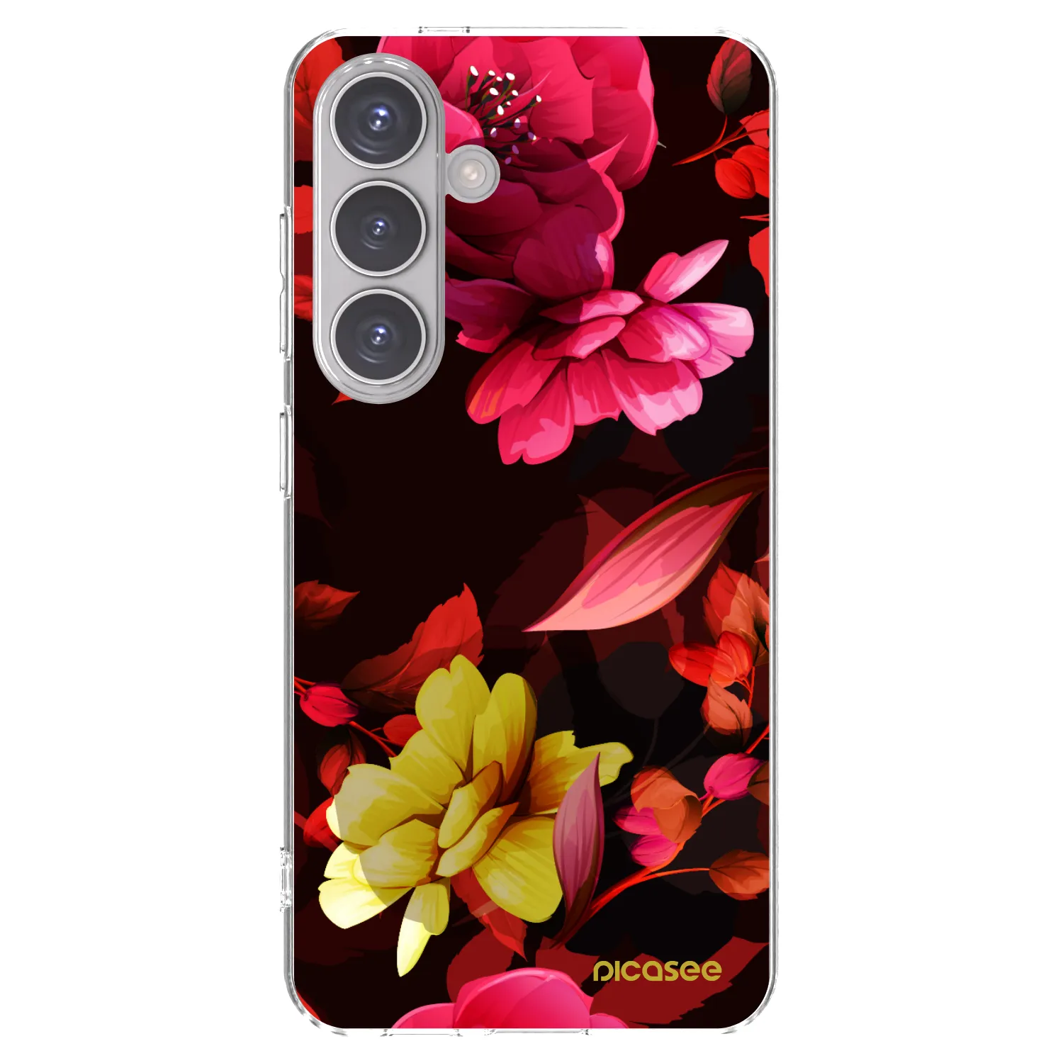 Picasee husă transparentă din silicon pentru Samsung Galaxy S24 S921B 5G - Dark Peonny