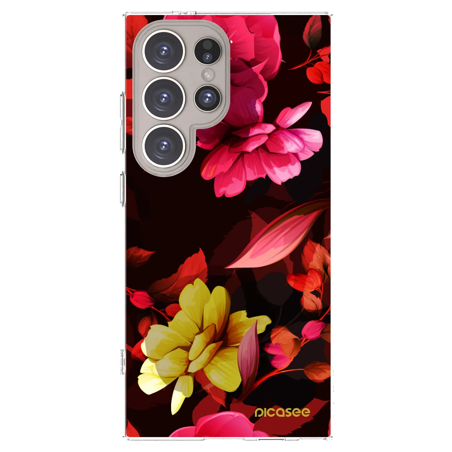 Picasee husă transparentă din silicon pentru Samsung Galaxy S24 Ultra S928B 5G - Dark Peonny