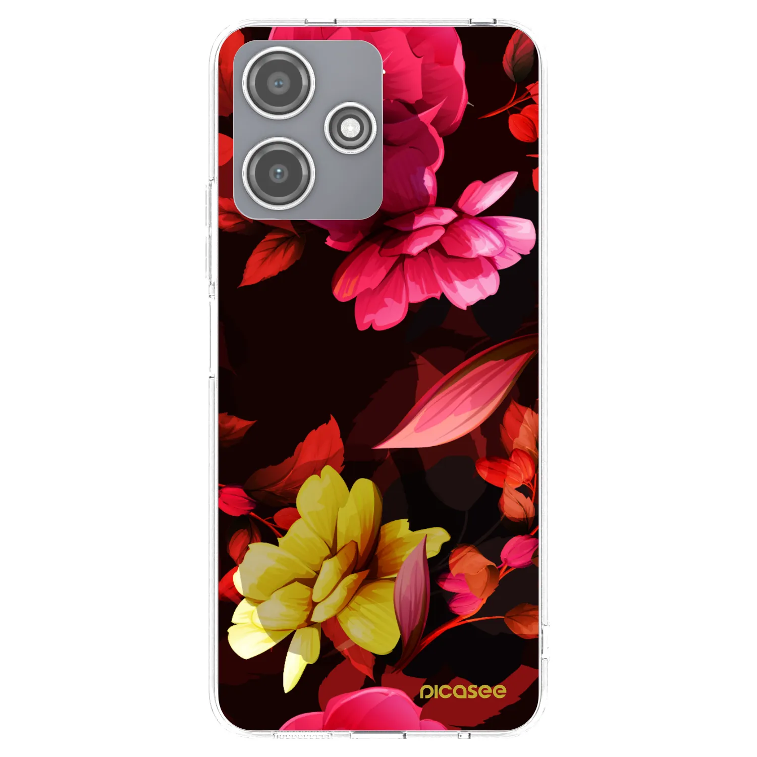 Picasee husă transparentă din silicon pentru Xiaomi Redmi 12 5G - Dark Peonny