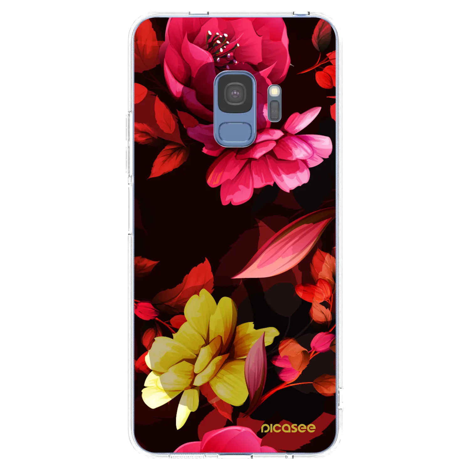 Picasee husă transparentă din silicon pentru Samsung Galaxy S9 G960F - Dark Peonny