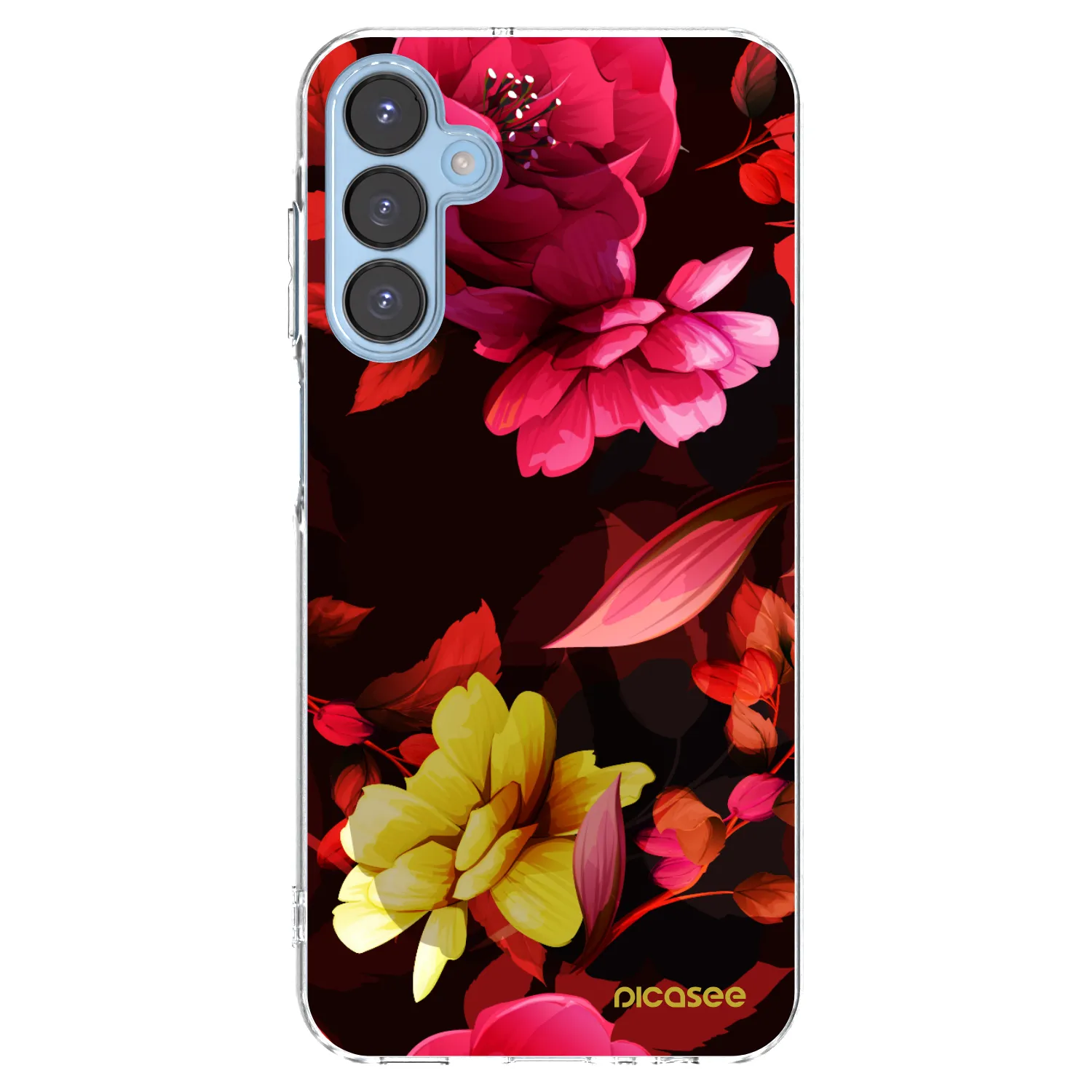 Picasee husă transparentă din silicon pentru Samsung Galaxy A15 A156B 5G - Dark Peonny