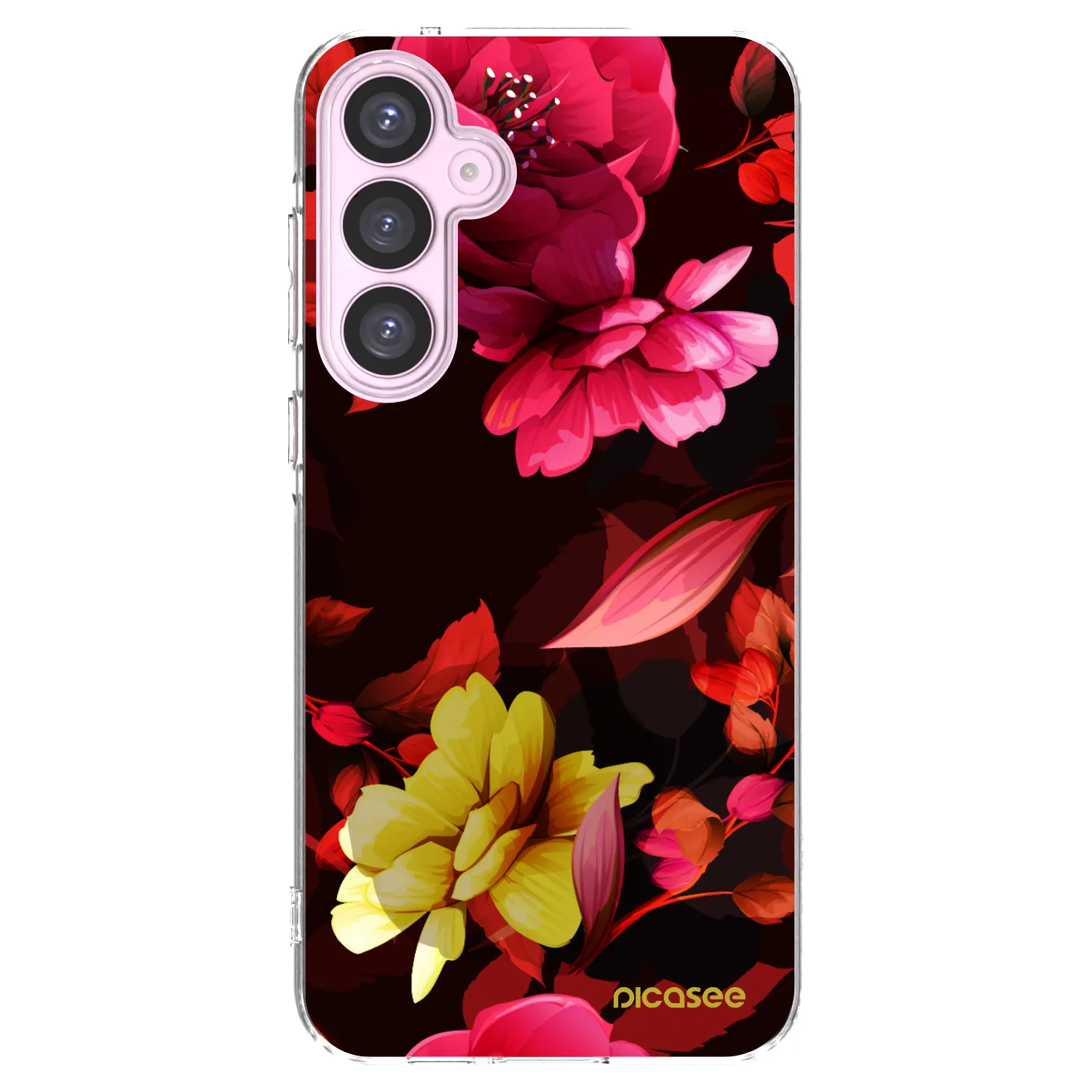 Picasee husă transparentă din silicon pentru Samsung Galaxy A55 5G A556B - Dark Peonny