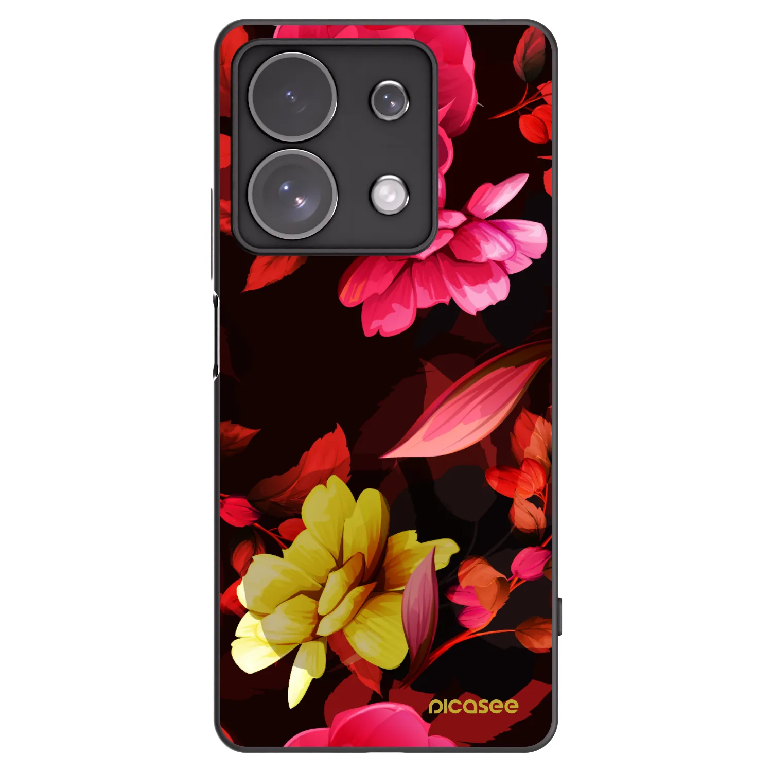 Picasee husă neagră din silicon pentru Xiaomi Redmi Note 13 Pro 4G - Dark Peonny