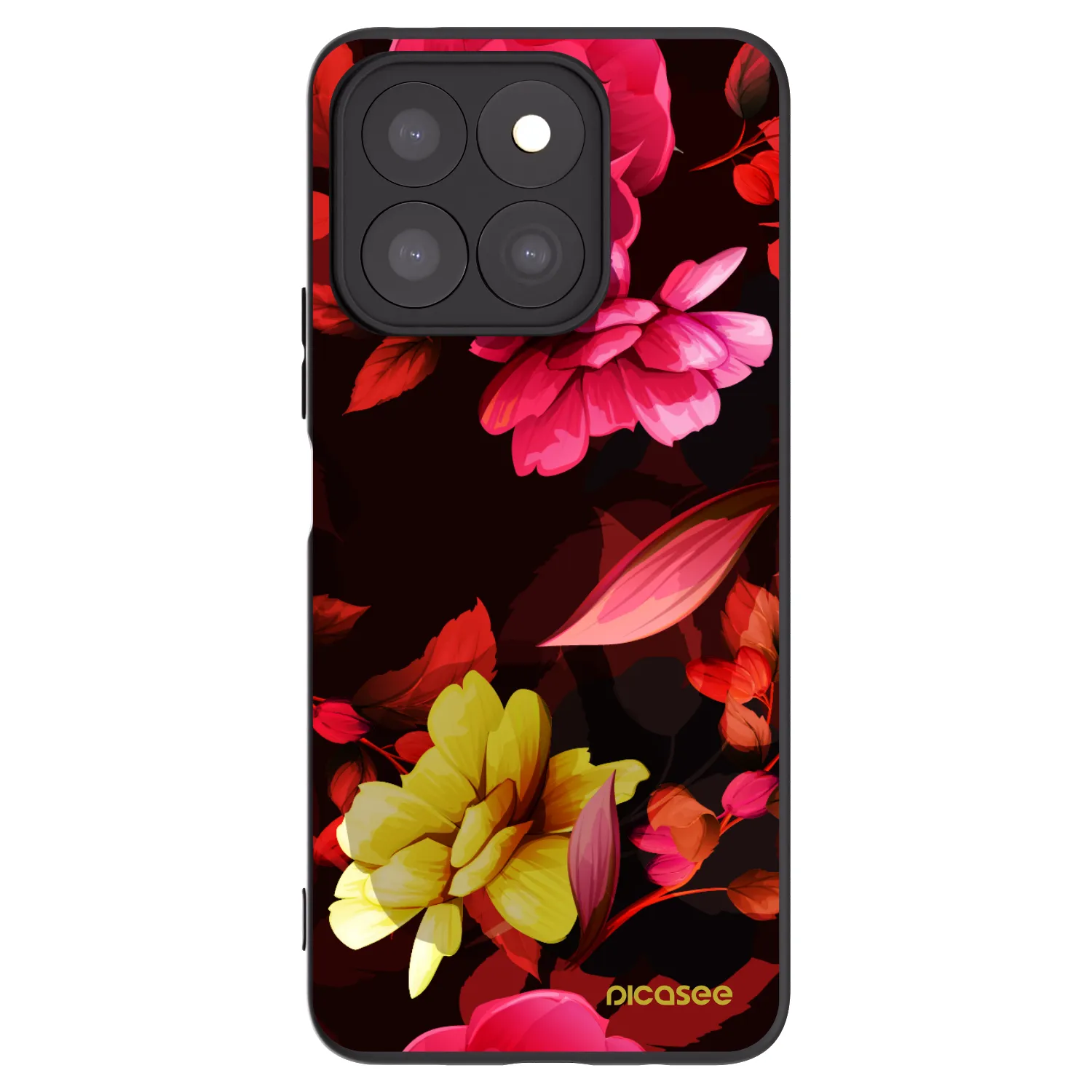 Picasee husă neagră din silicon pentru Honor X8b - Dark Peonny