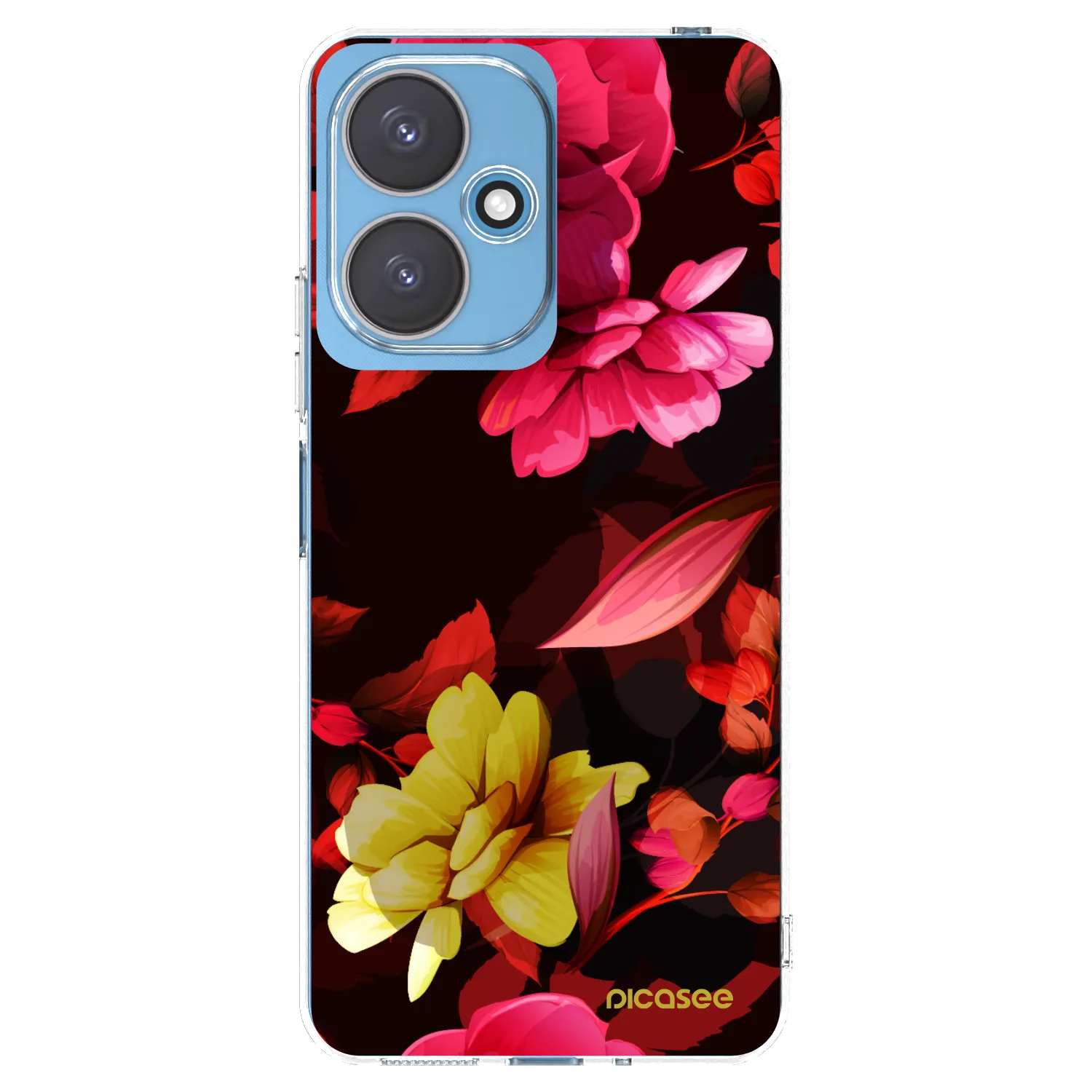 Picasee husă transparentă din silicon pentru Xiaomi Redmi 13C 5G - Dark Peonny