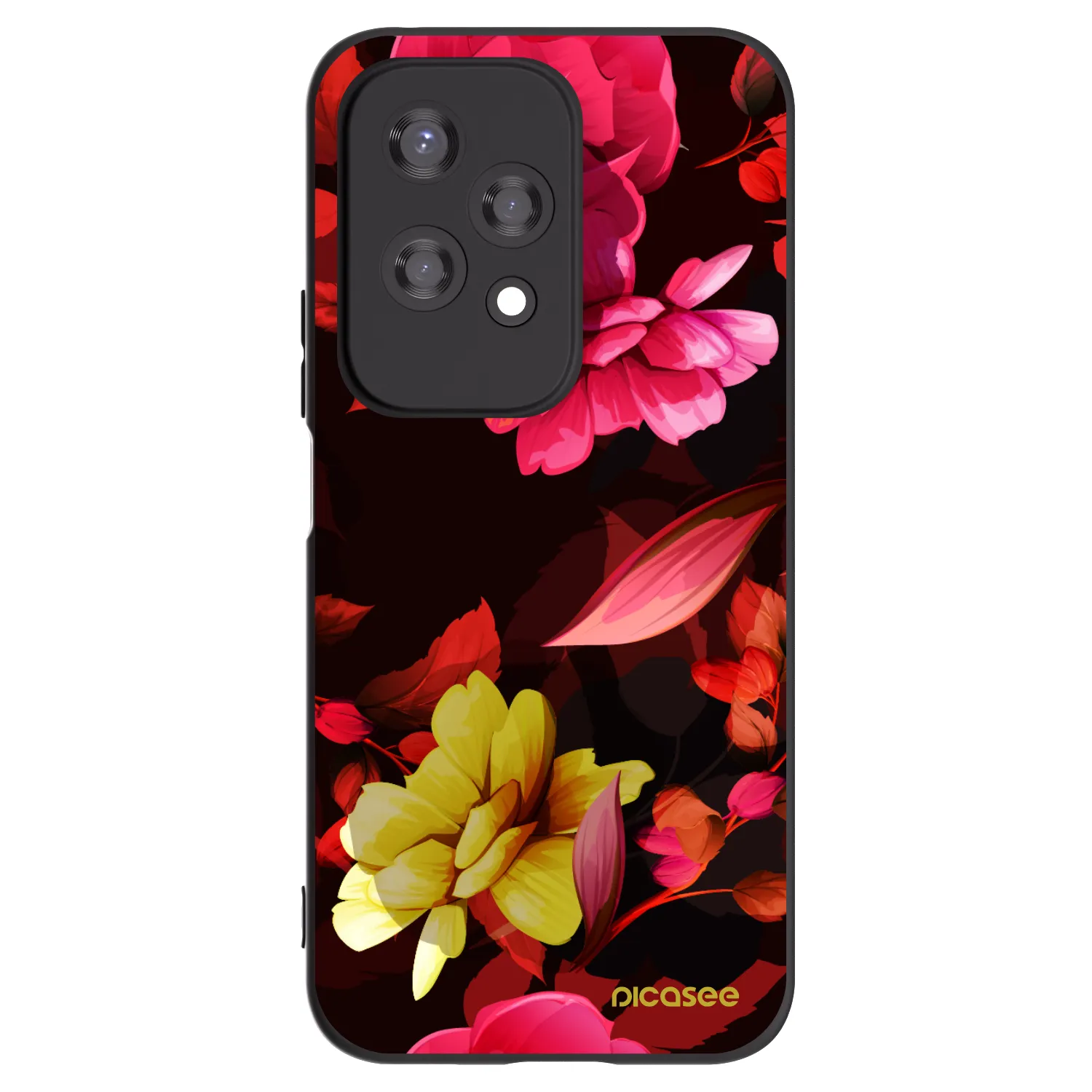 Picasee husă neagră din silicon pentru Honor 200 Lite - Dark Peonny