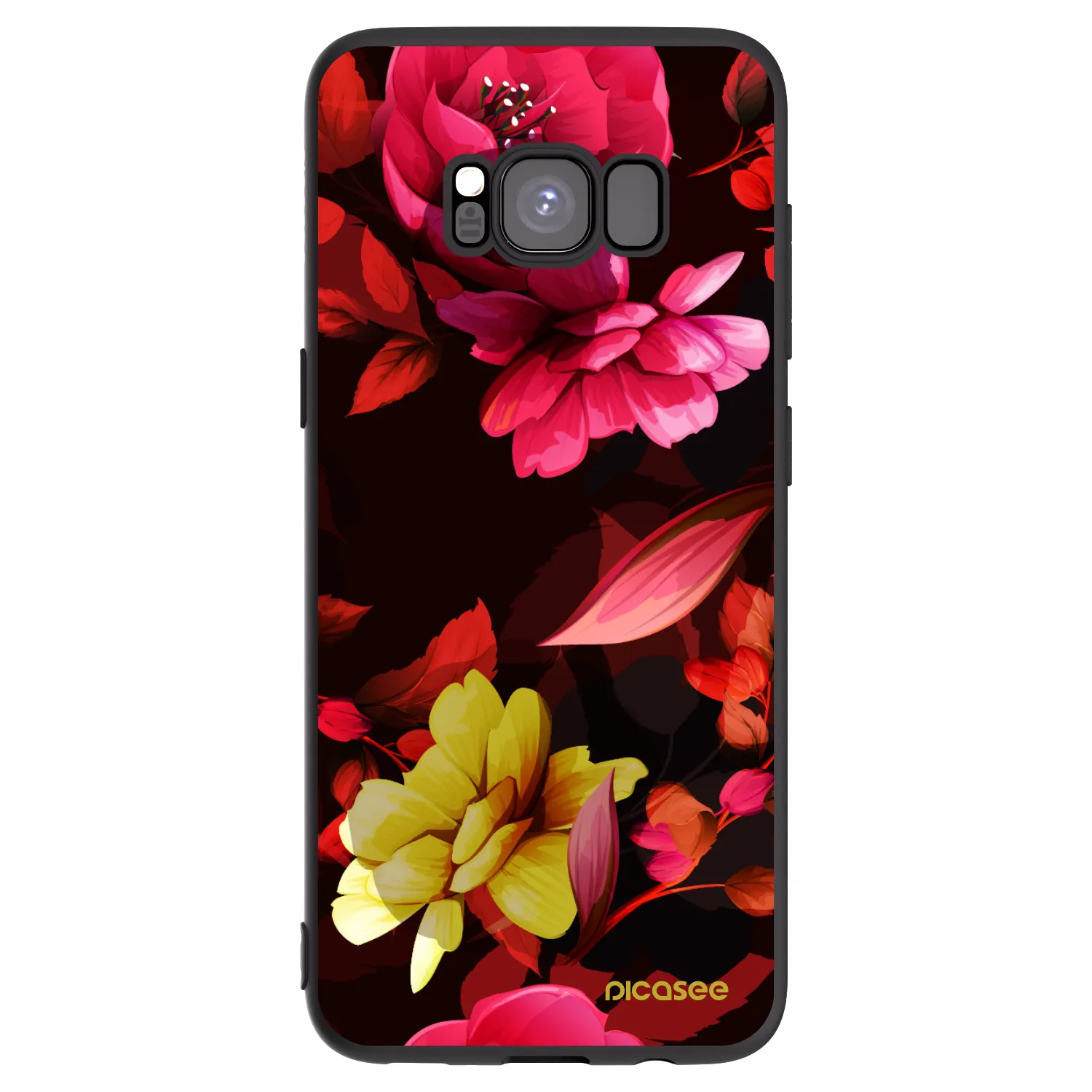 Picasee husă neagră din silicon pentru Samsung Galaxy S8 G950F - Dark Peonny