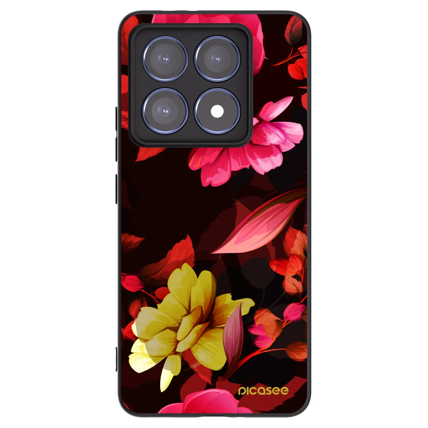 Picasee husă neagră din silicon pentru Xiaomi 14T Pro - Dark Peonny