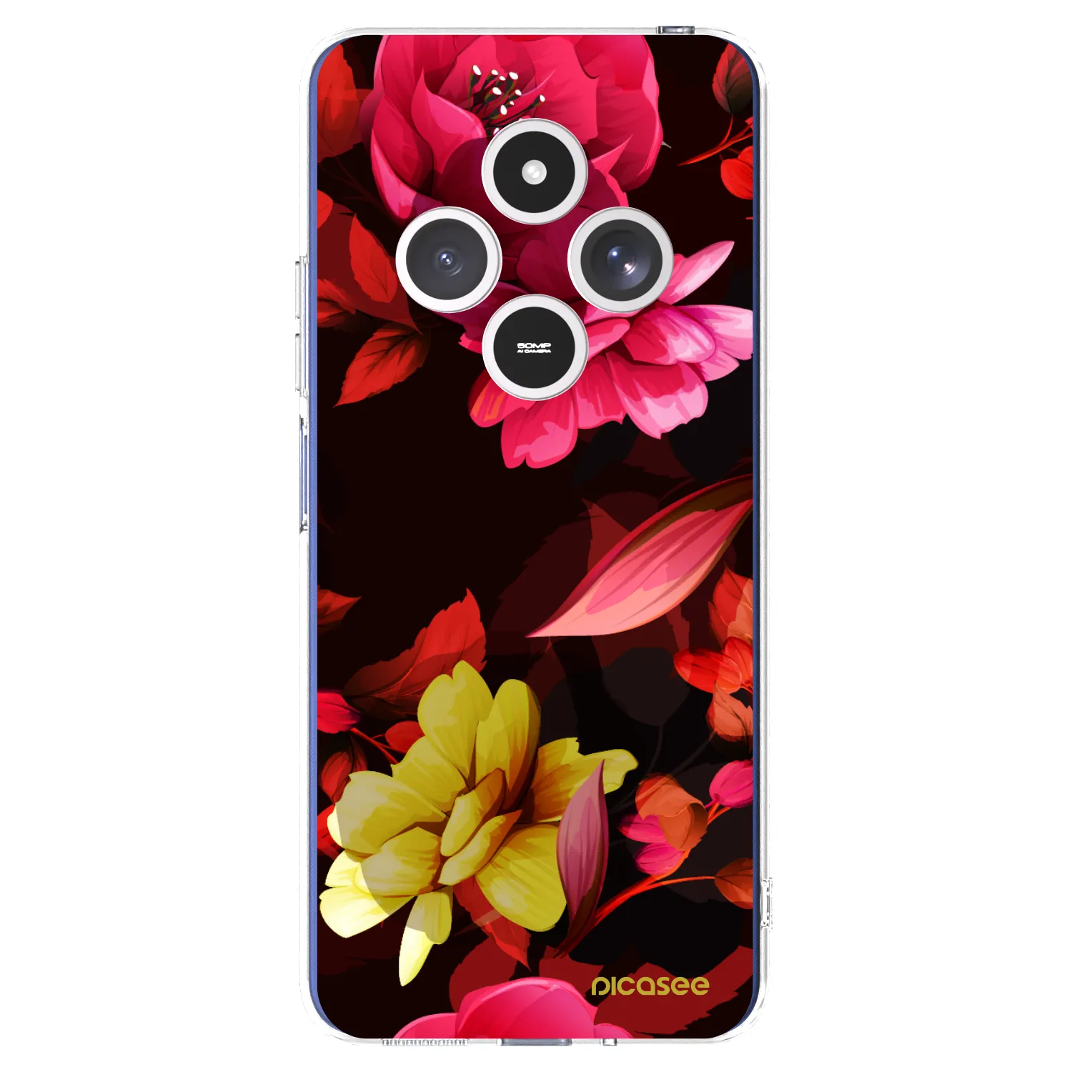 Picasee husă transparentă din silicon pentru Xiaomi Redmi 14C - Dark Peonny