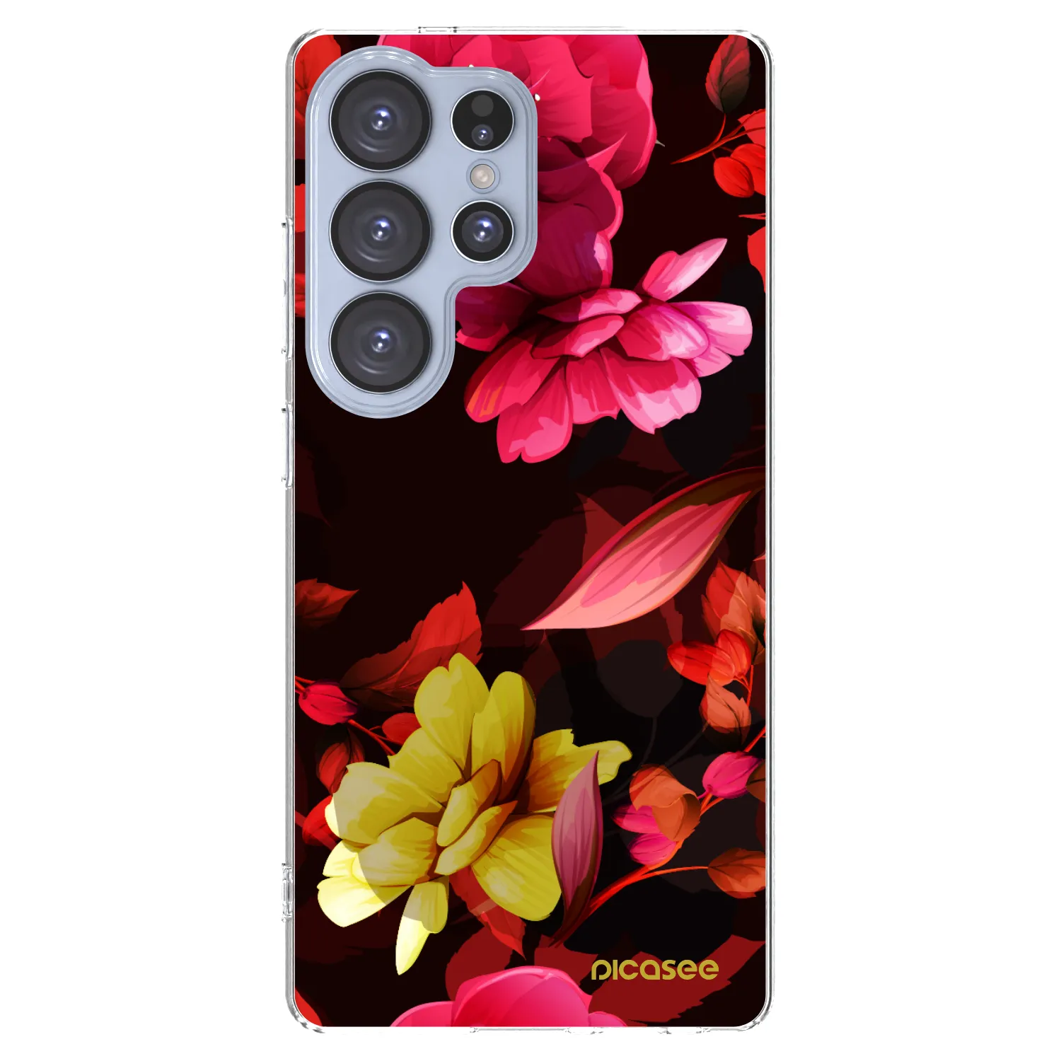 Picasee husă transparentă din silicon pentru Samsung Galaxy S25 Ultra 5G - Dark Peonny