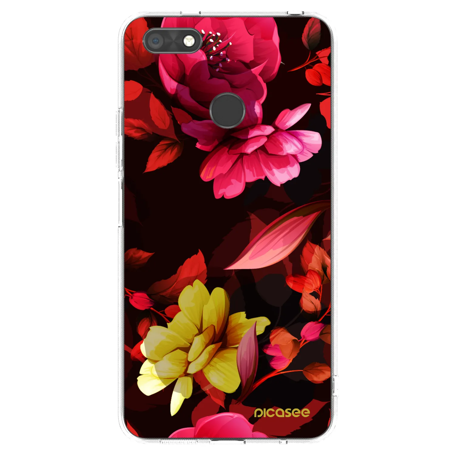 Picasee husă transparentă din silicon pentru Huawei P9 Lite Mini - Dark Peonny