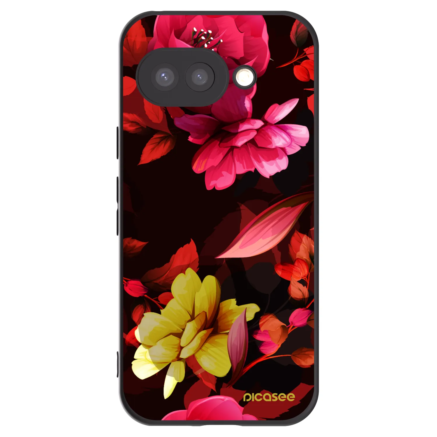 Picasee husă neagră din silicon pentru Google Pixel 9a - Dark Peonny