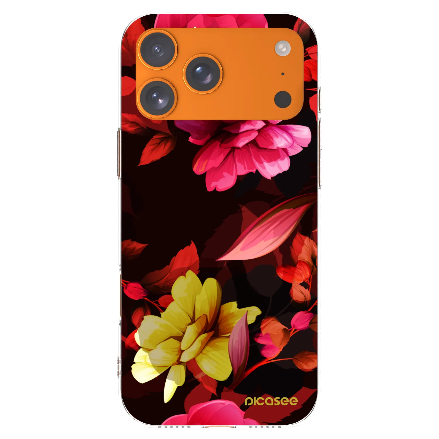 Picasee husă transparentă din silicon pentru Apple iPhone 17 Pro Max - Dark Peonny