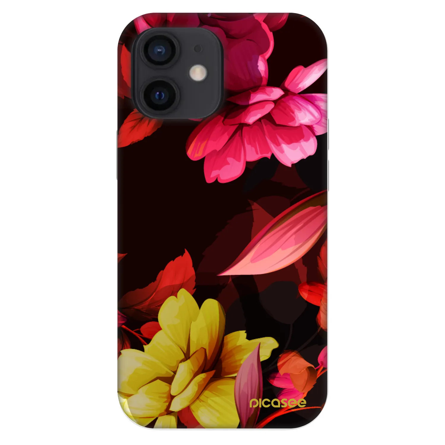 Picasee Fashion Case pentru Apple iPhone 12 mini - Dark Peonny