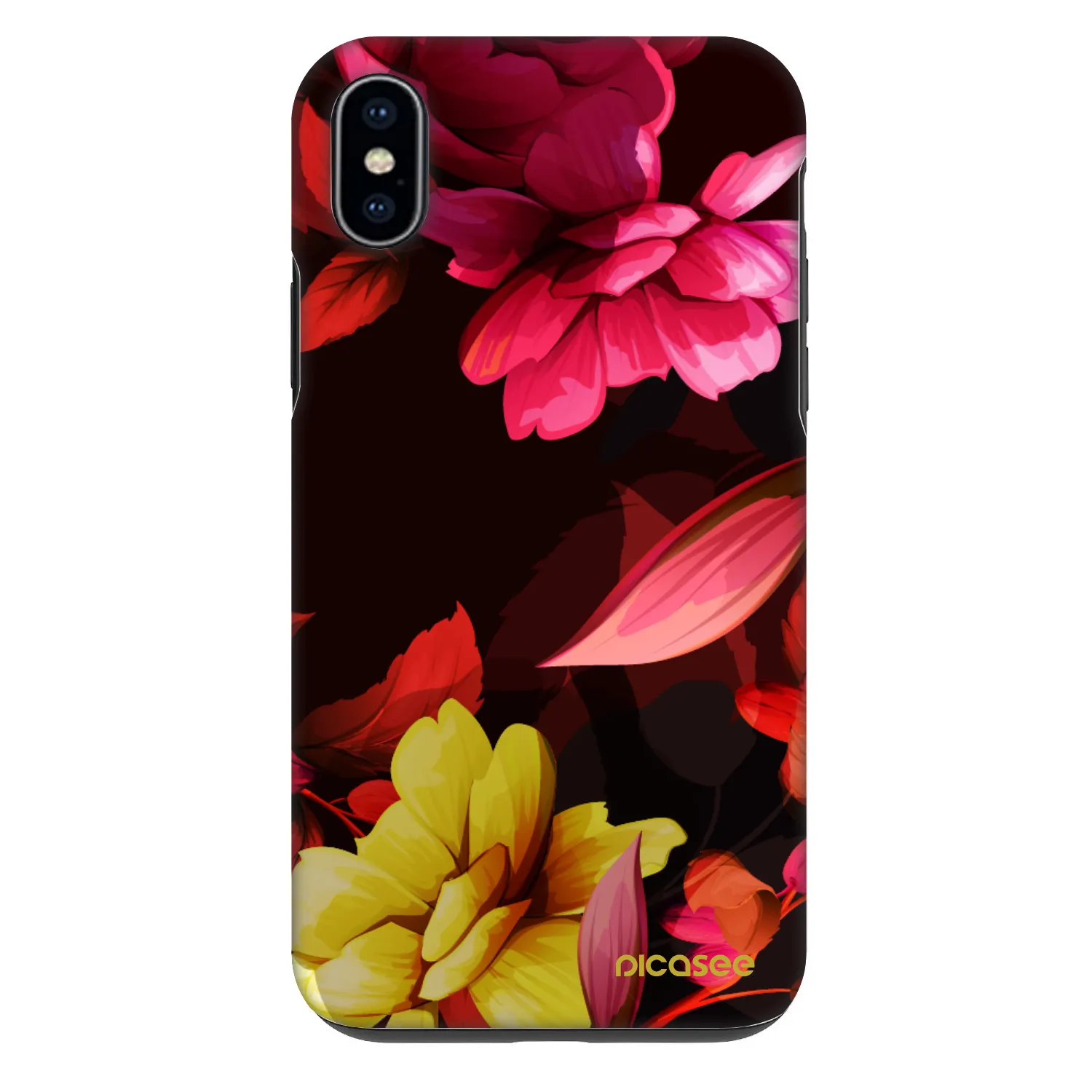 Picasee Fashion Case pentru Apple iPhone XS Max - Dark Peonny