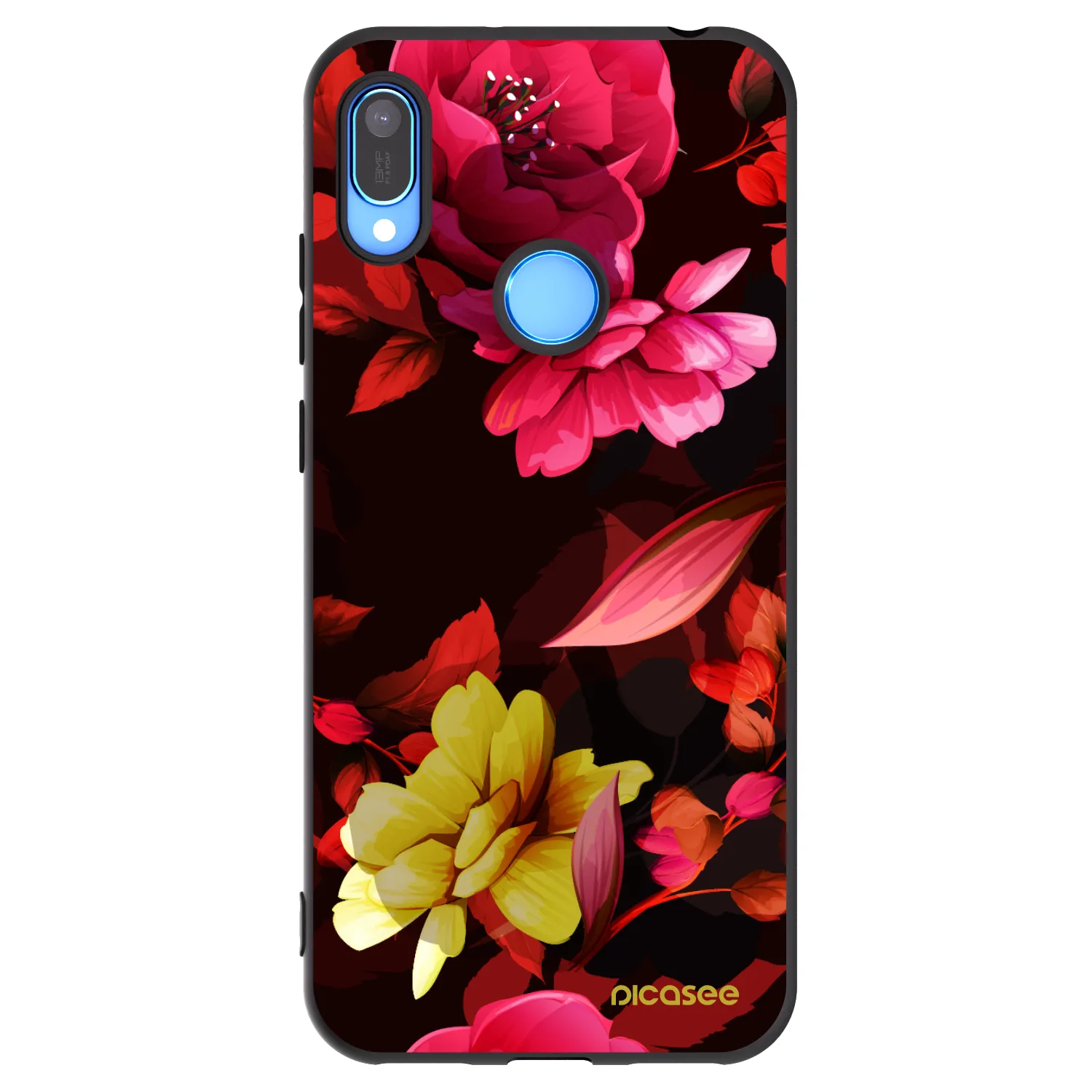 Picasee husă neagră din silicon pentru Huawei Y6 2019 - Dark Peonny